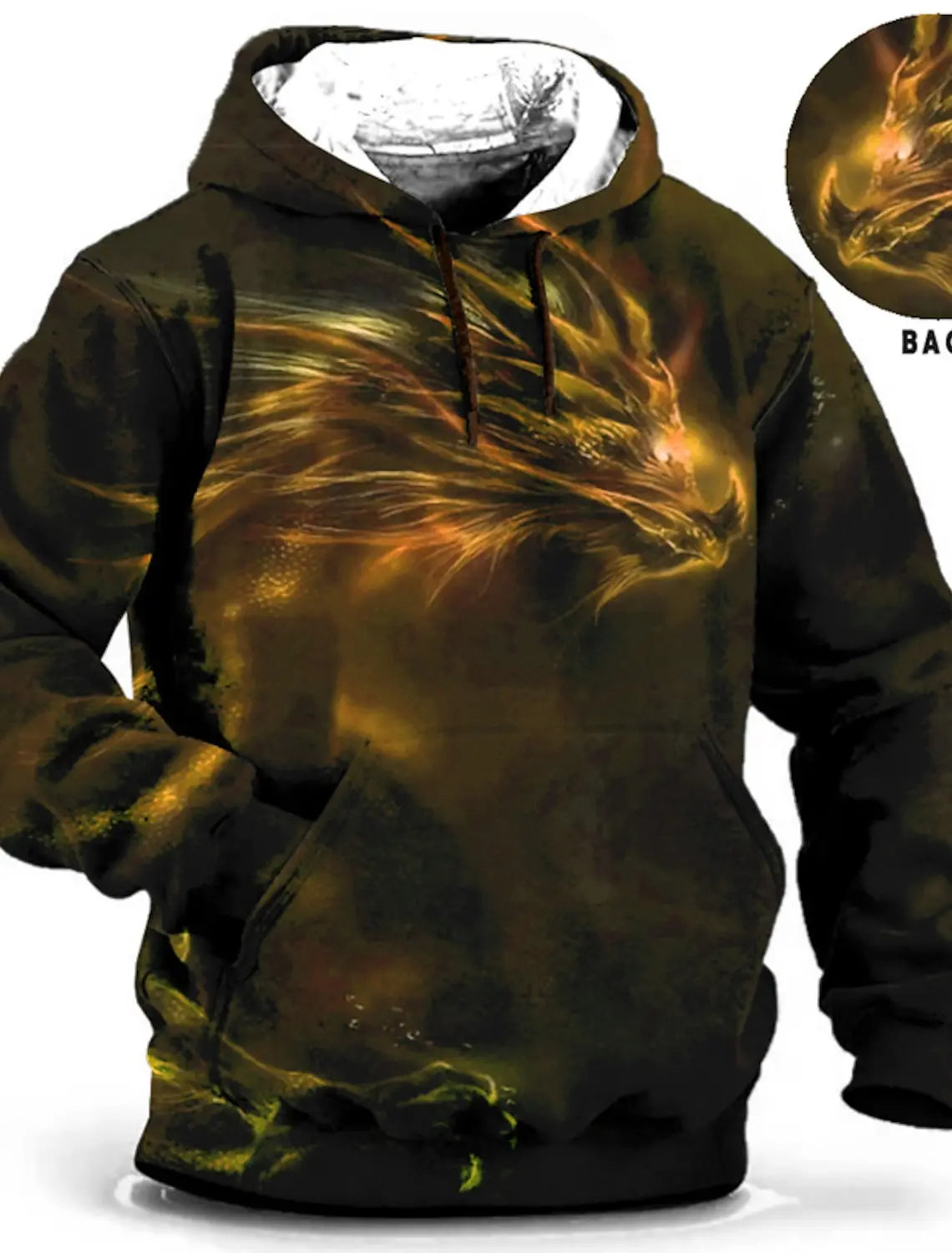 Sudadera con capucha de dragón