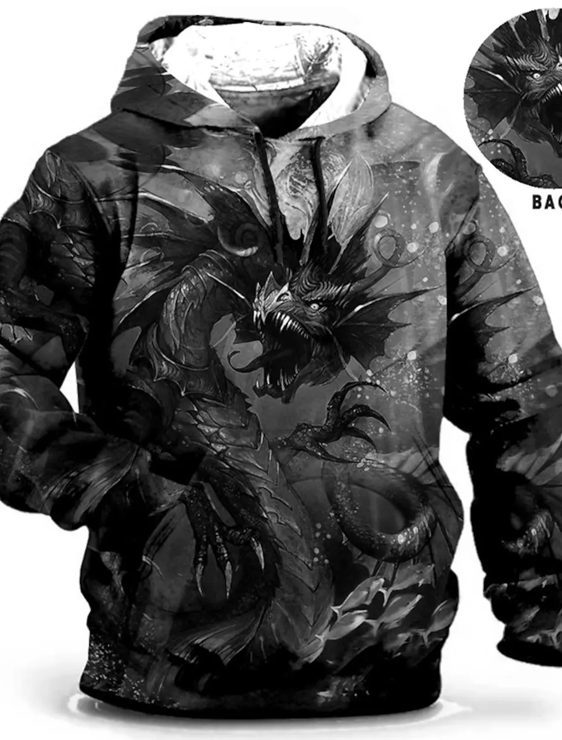 Sudadera con capucha de dragón
