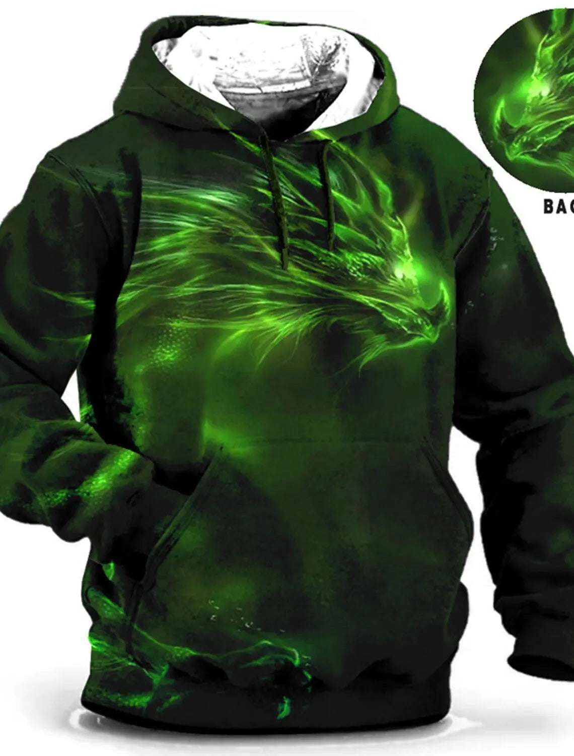 Sudadera con capucha de dragón