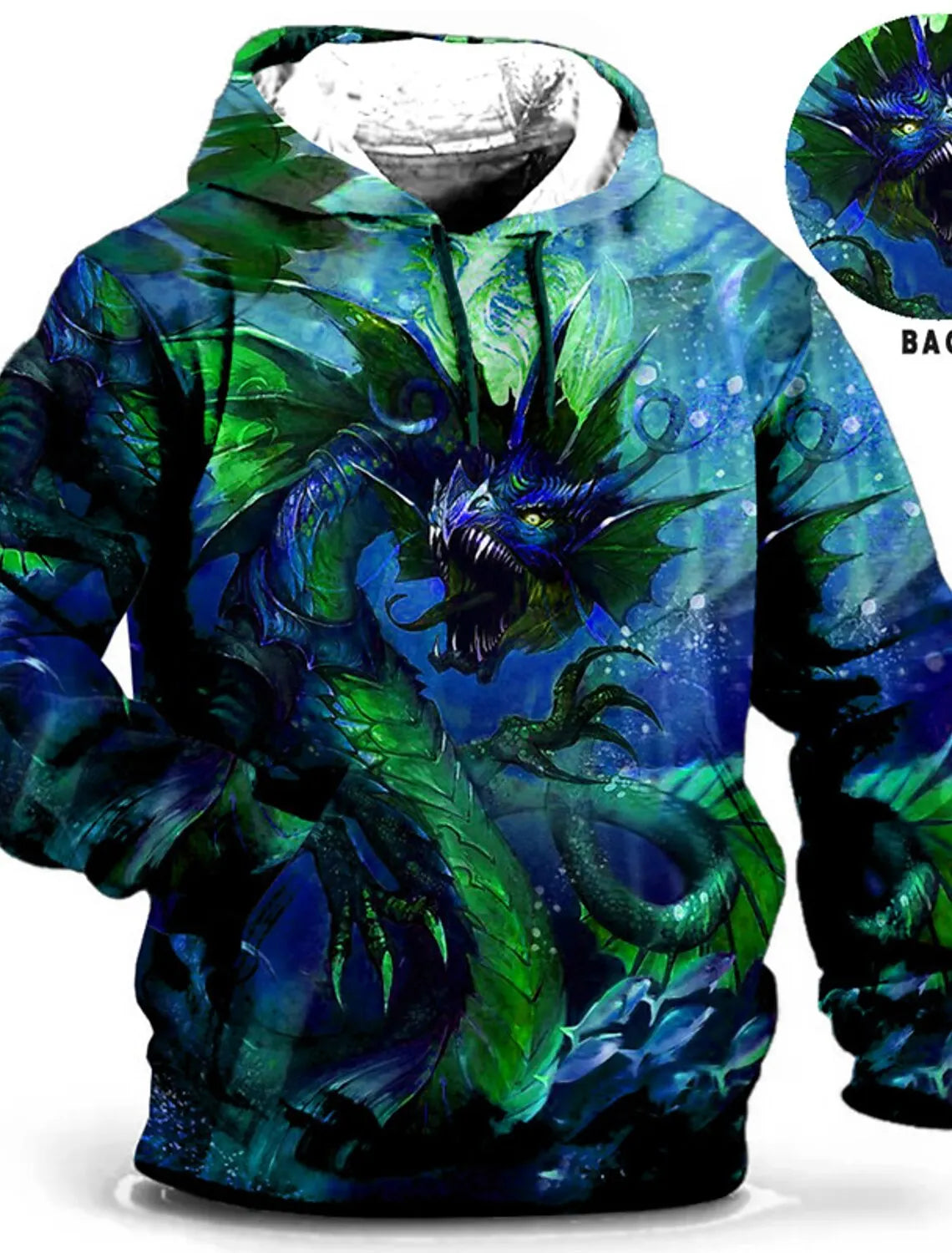 Sudadera con capucha de dragón