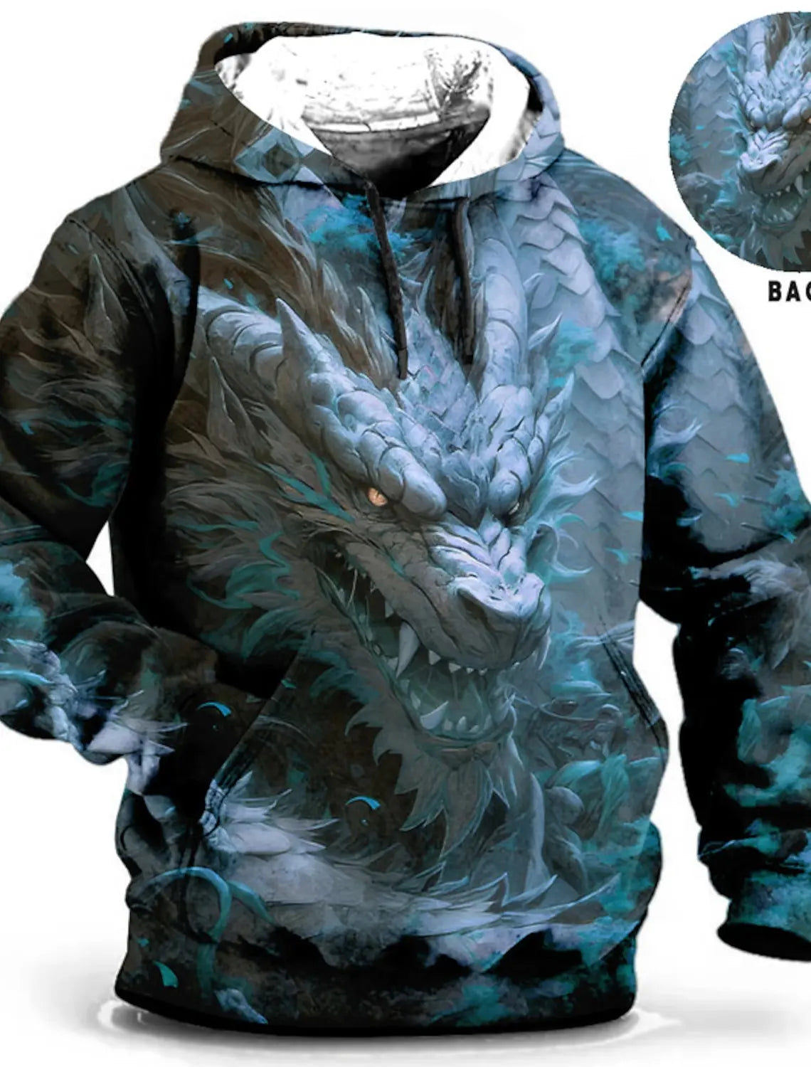 Sudadera con capucha de dragón