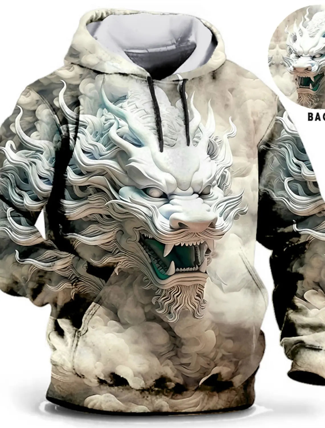Sudadera con capucha de dragón
