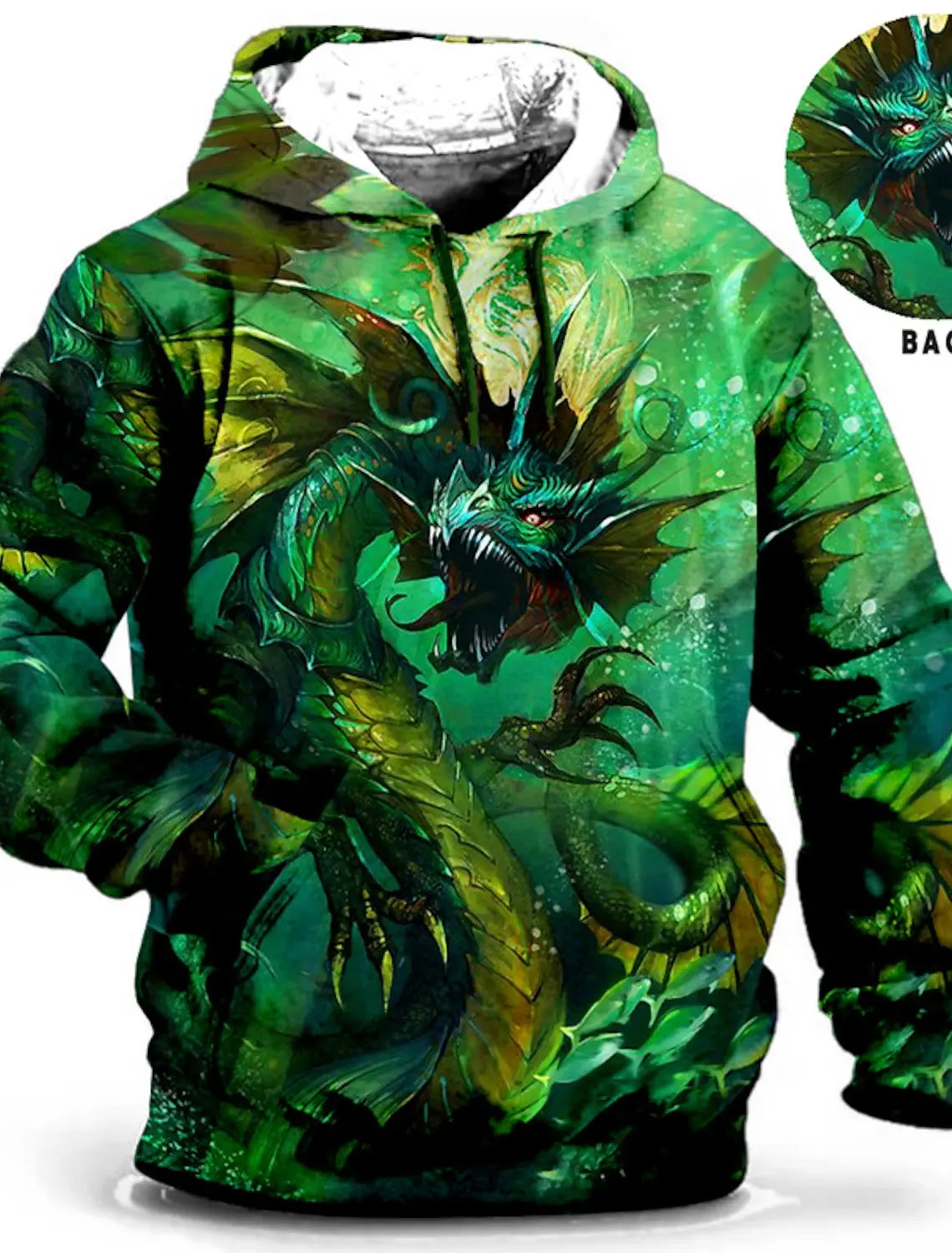 Sudadera con capucha de dragón