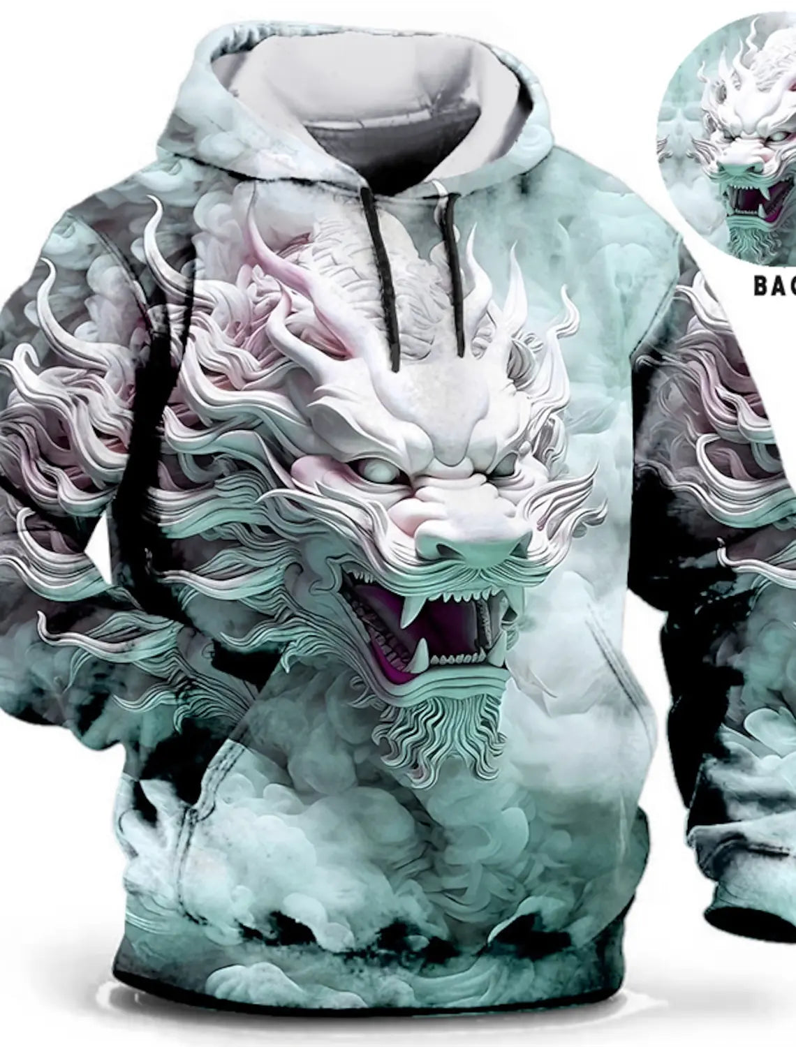 Sudadera con capucha de dragón