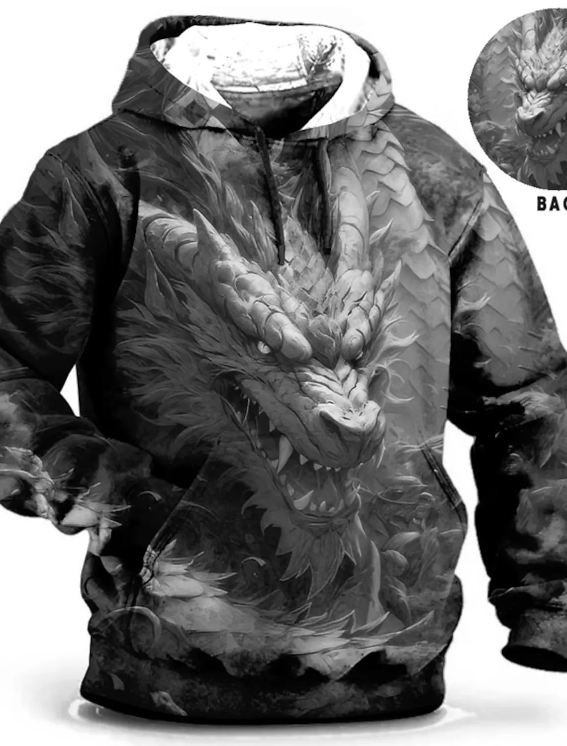 Sudadera con capucha de dragón