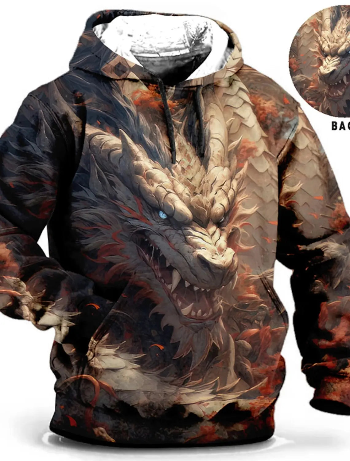 Sudadera con capucha de dragón