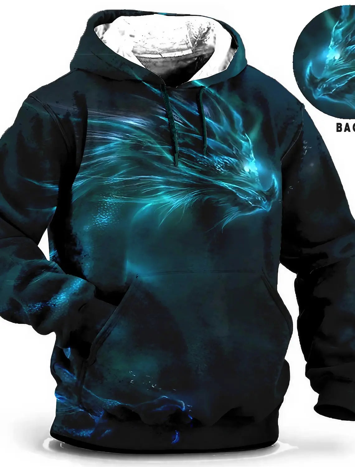 Sudadera con capucha de dragón