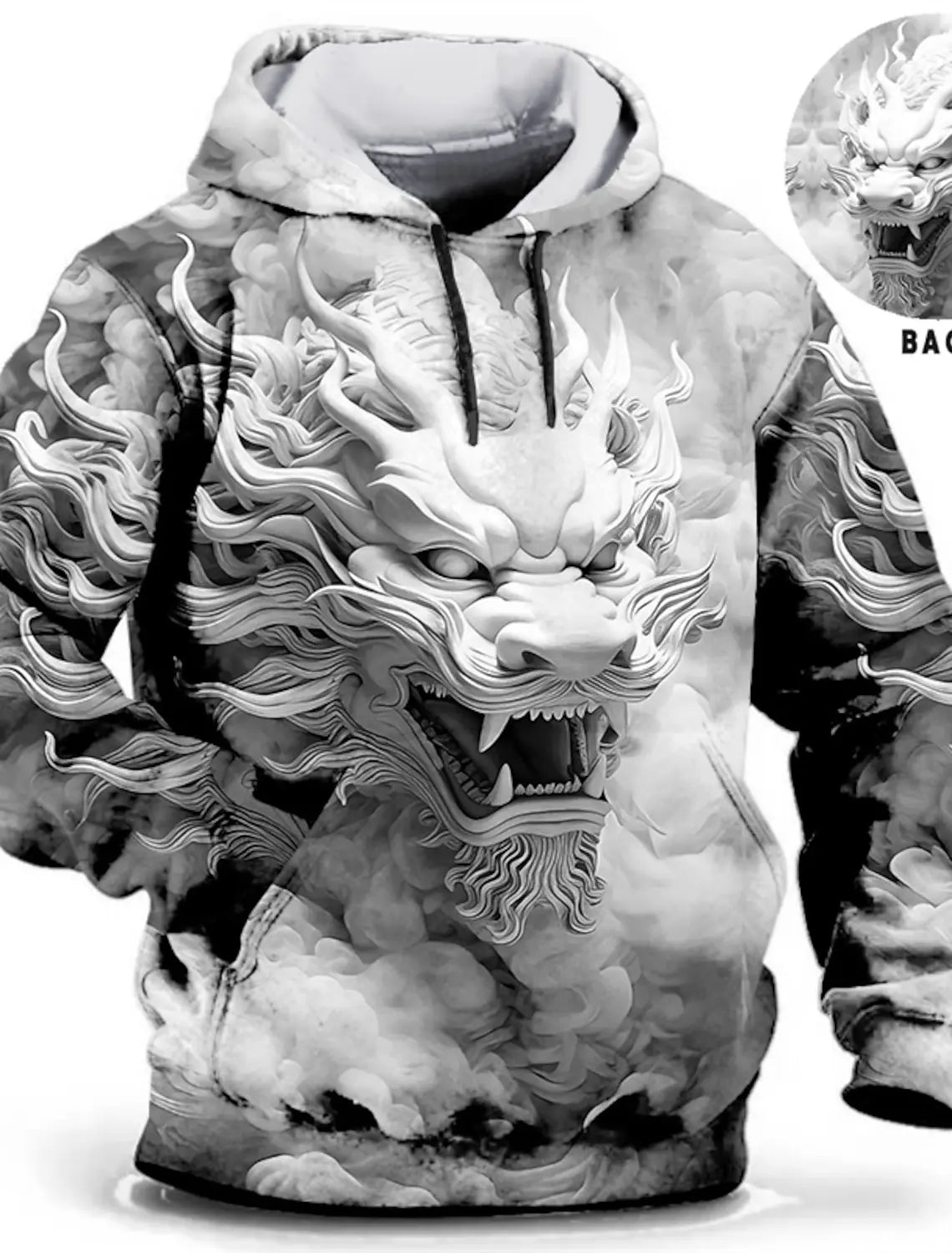 Sudadera con capucha de dragón