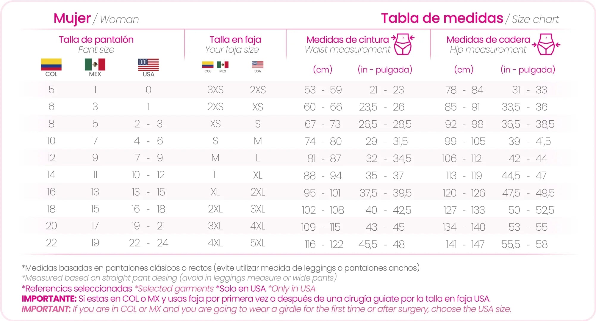 Short largo postquirúrgico de talle alto, STA0323 de Fajas M&D®