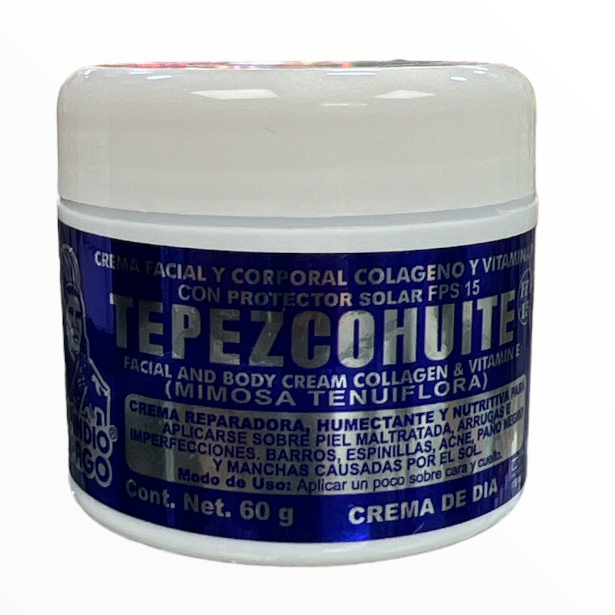 CREMA FACIAL Y CORPORAL TEPEZCOHUITE PROTECTOR SOLAR FPS15 C/ 60 G INDIO PAPAGO