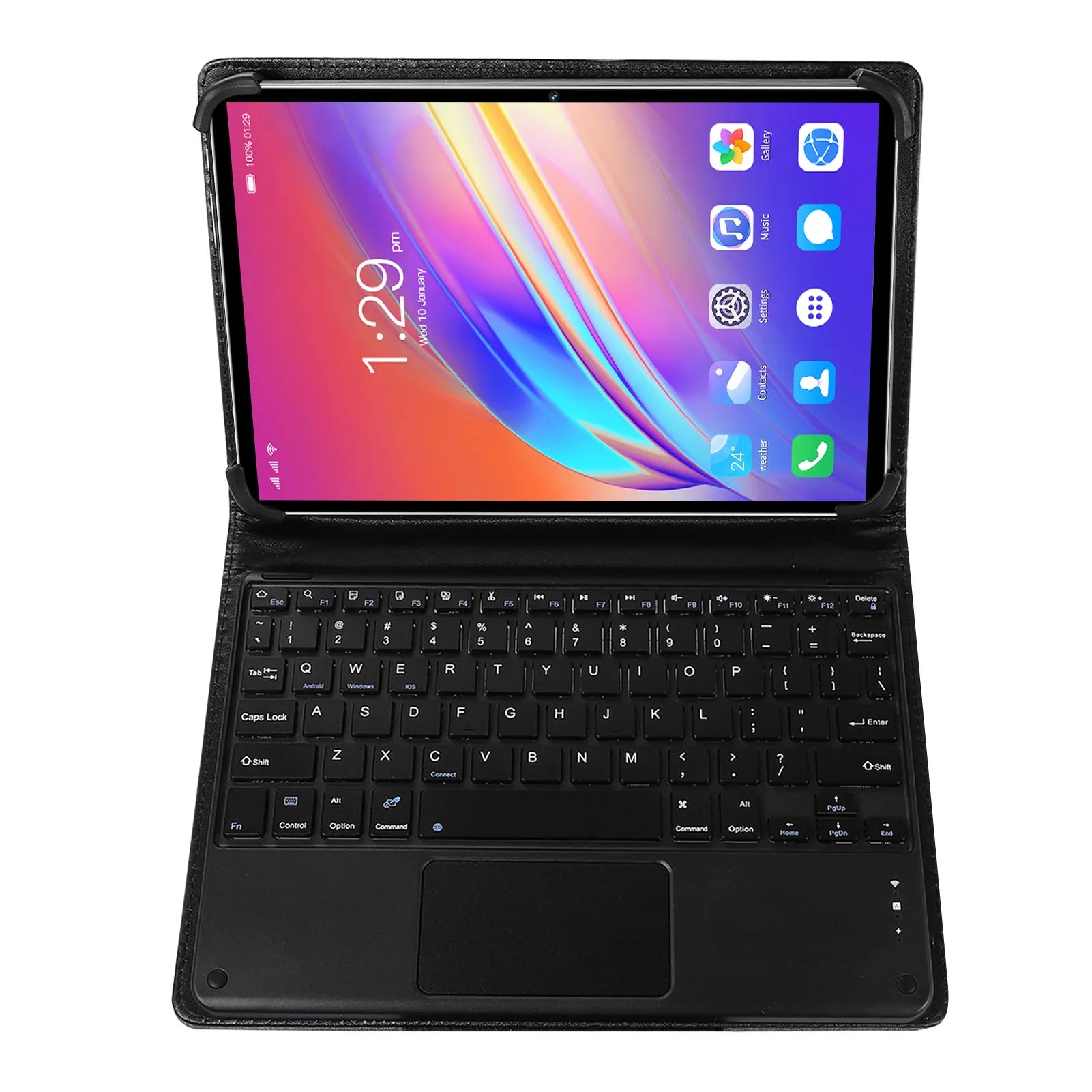 Tableta 2 en 1 de 10,1 pulgadas para Android 12, con teclado, CPU de 8 núcleos, 8GB, 256GB, 5G,