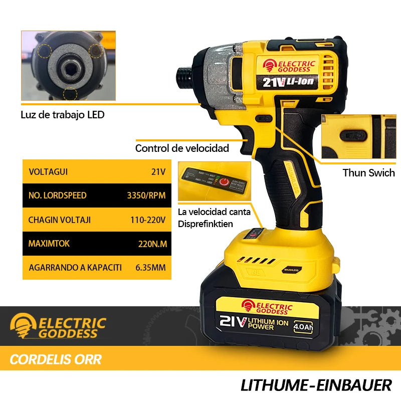 Taladro de impacto 21 v