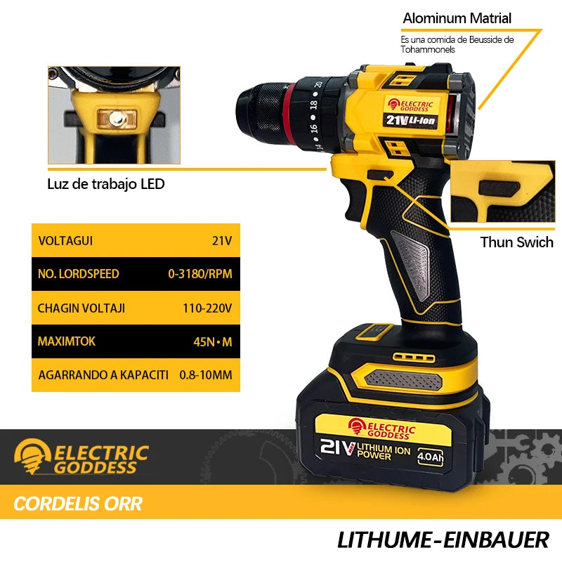 Taladro de impacto 21 v