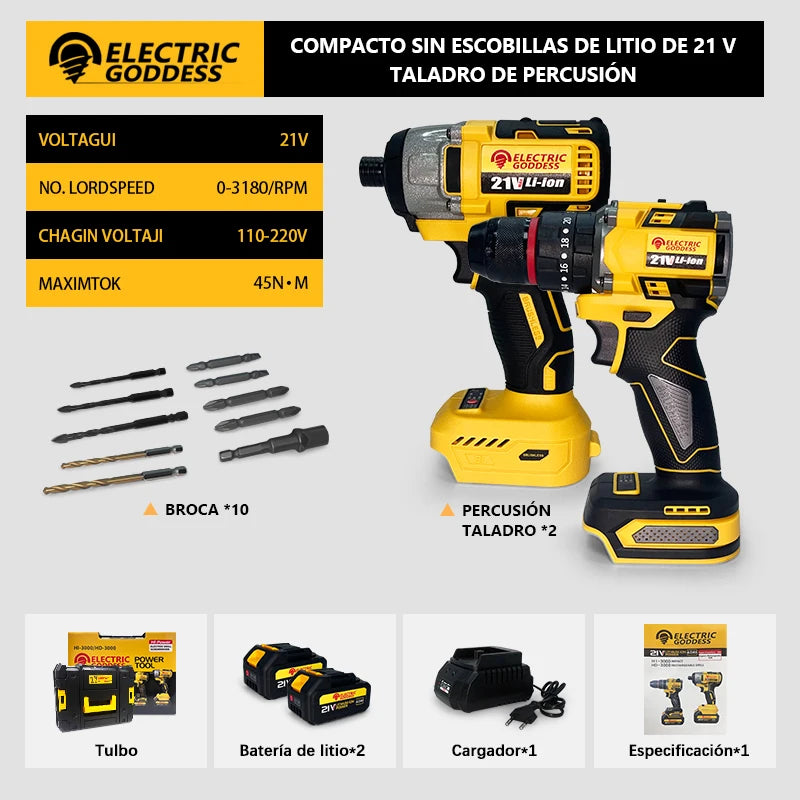 Taladro de impacto 21 v