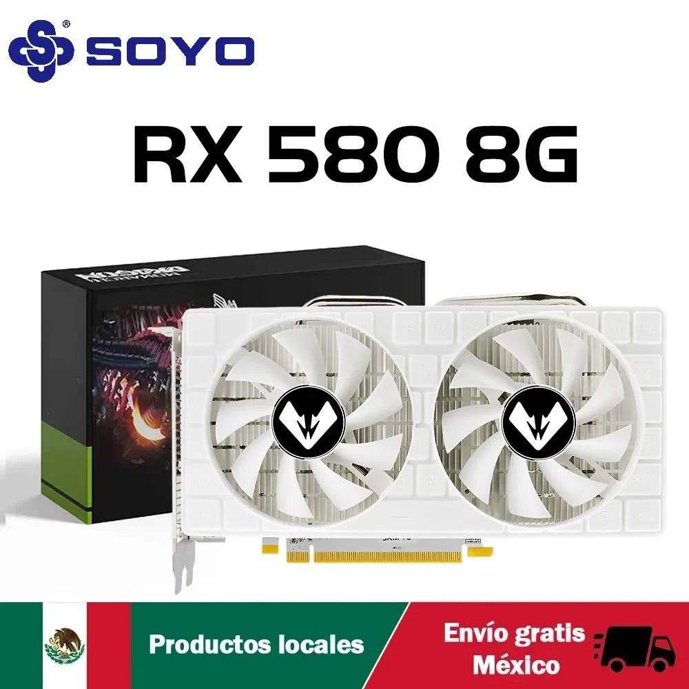 Tarjeta gráfica SOYO AMD Radeon RX580 8G memoria GDDR5