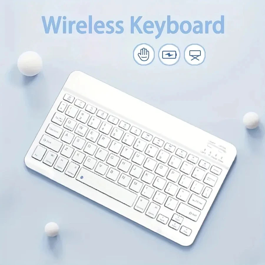 Teclado inalámbrico recargable, compatible con múltiples dispositivos