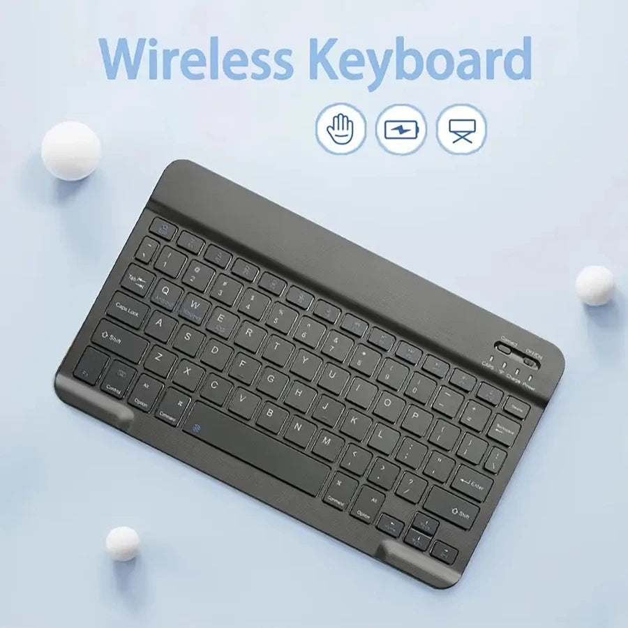 Teclado inalámbrico recargable, compatible con múltiples dispositivos