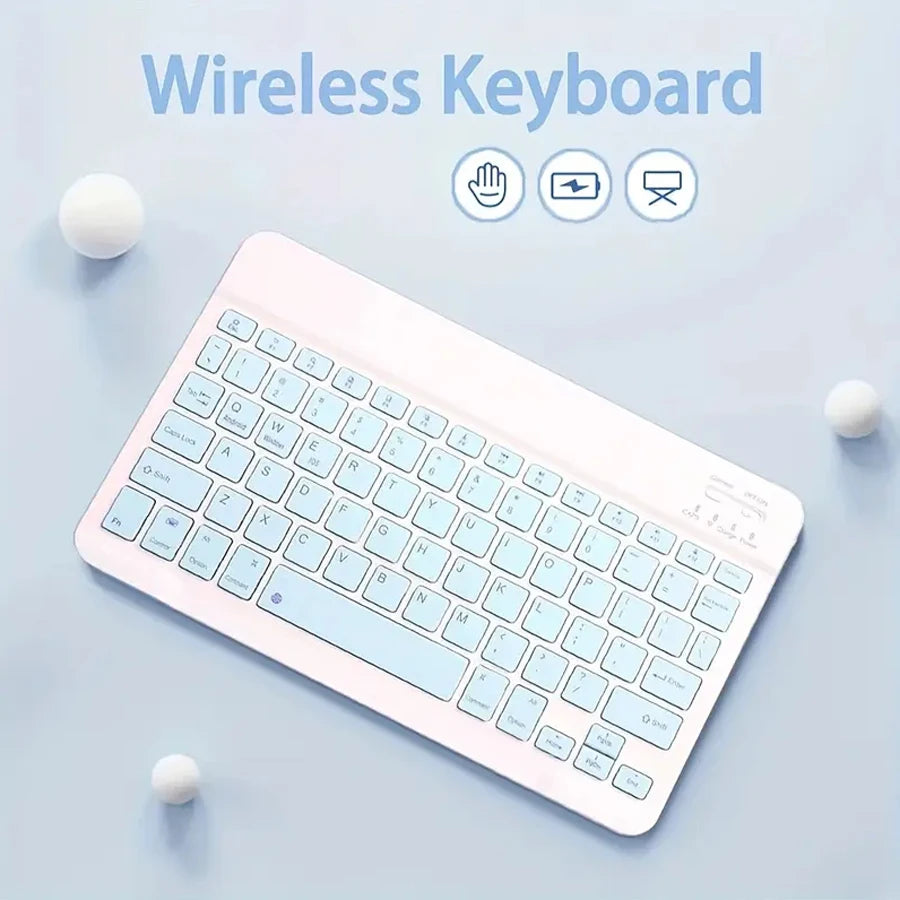 Teclado inalámbrico recargable, compatible con múltiples dispositivos