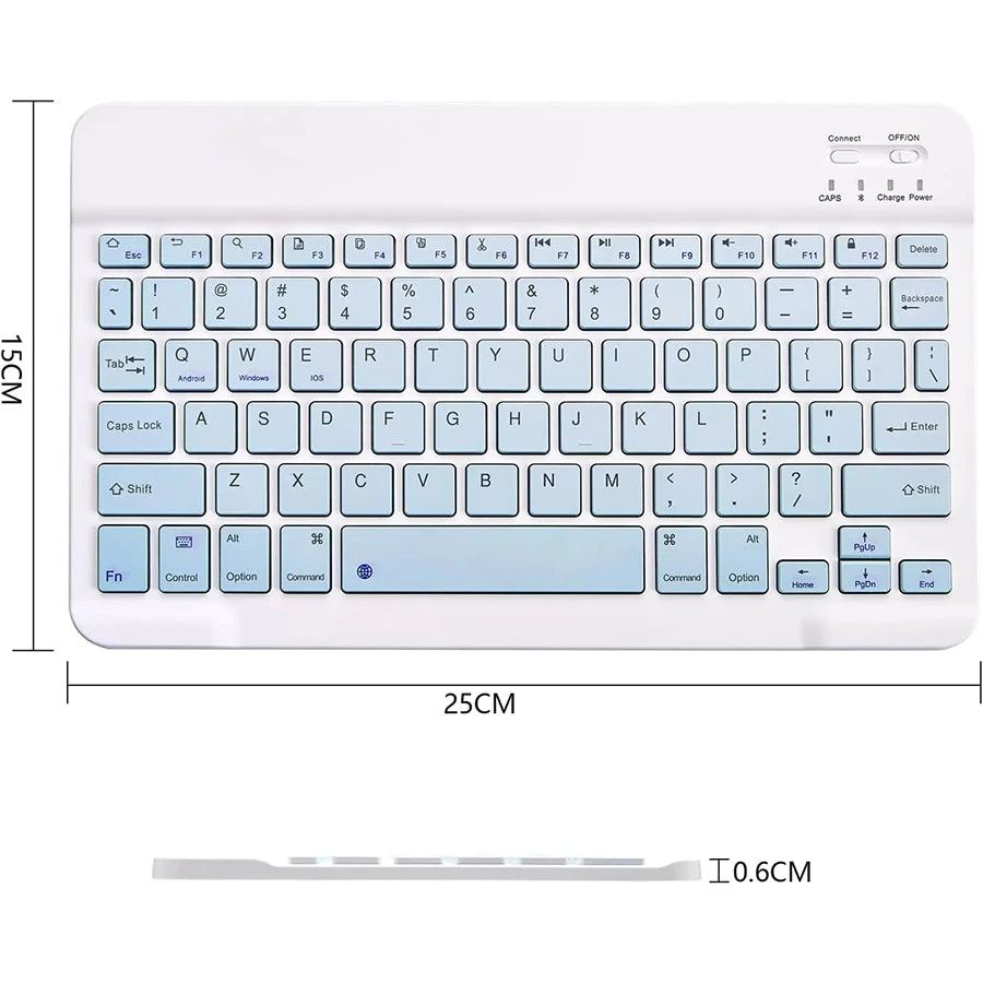 Teclado inalámbrico recargable, compatible con múltiples dispositivos