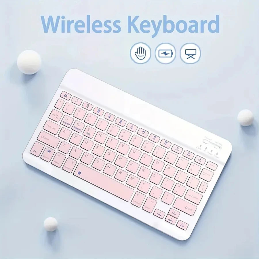 Teclado inalámbrico recargable, compatible con múltiples dispositivos