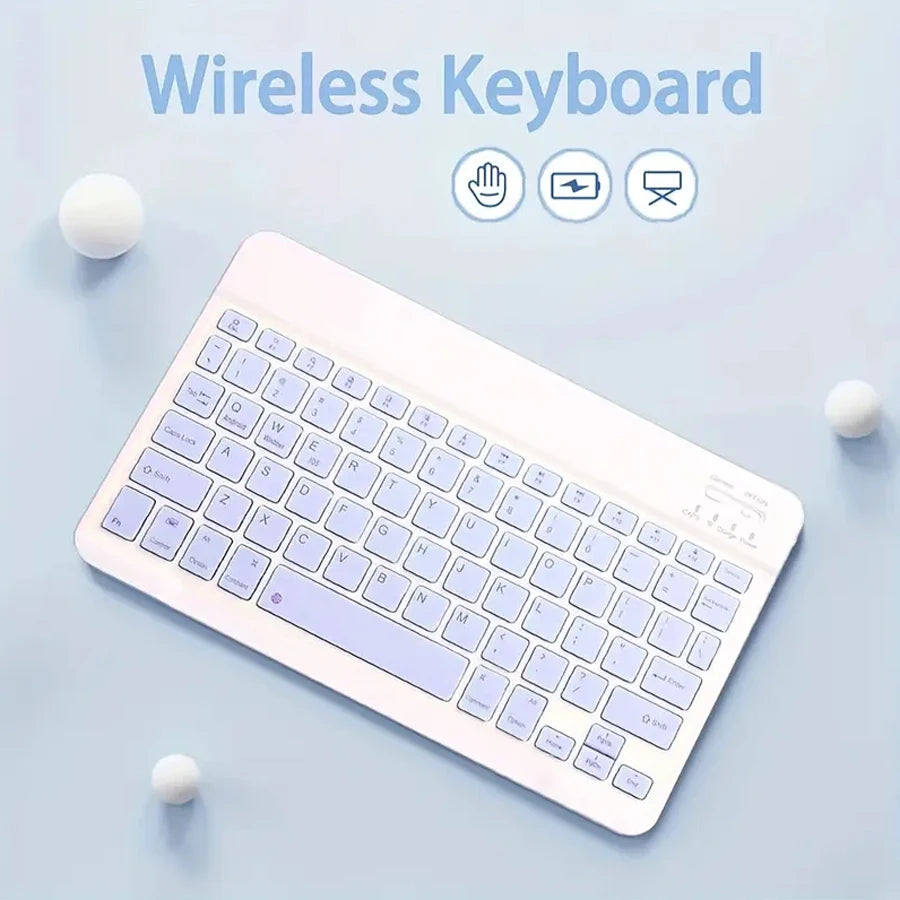 Teclado inalámbrico recargable, compatible con múltiples dispositivos