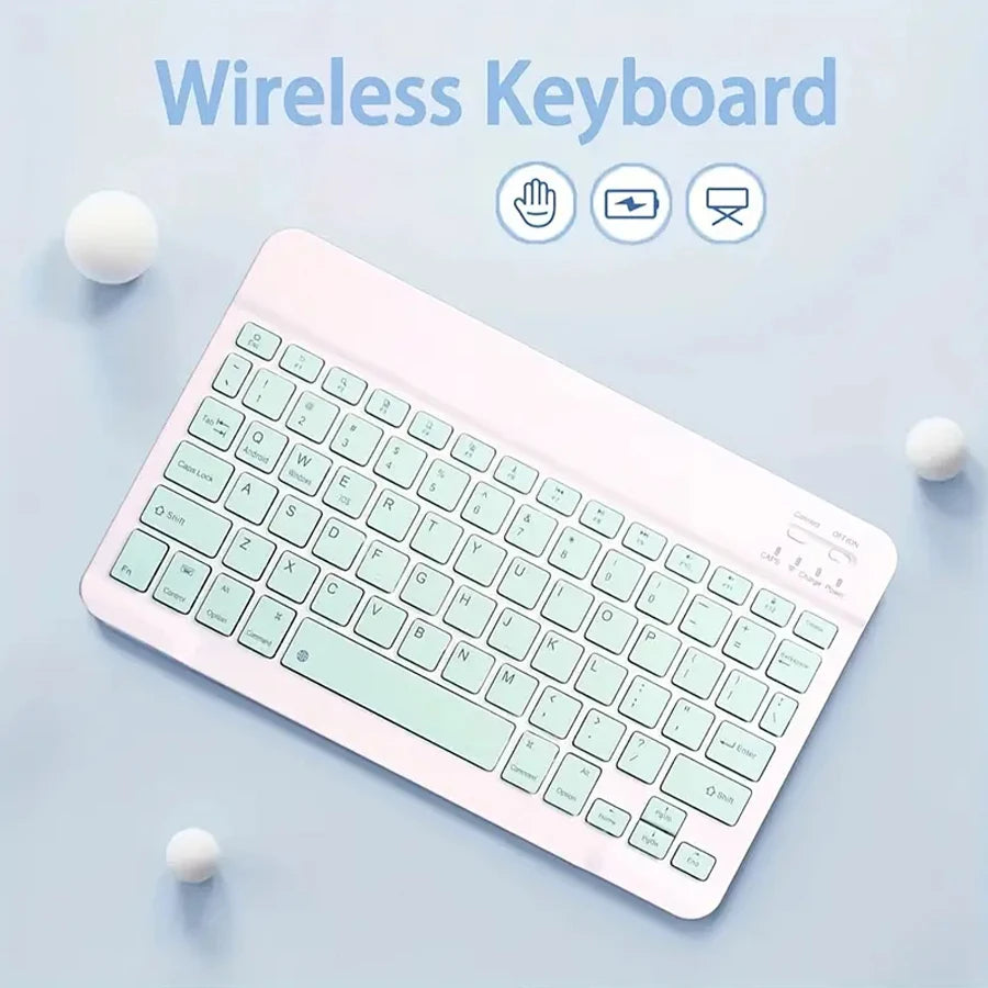 Teclado inalámbrico recargable, compatible con múltiples dispositivos