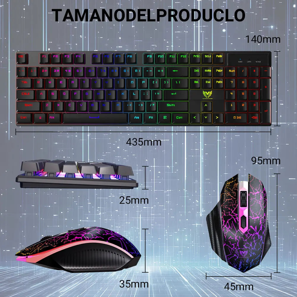 Teclado mecanico,Kit Teclado Y Mousratón