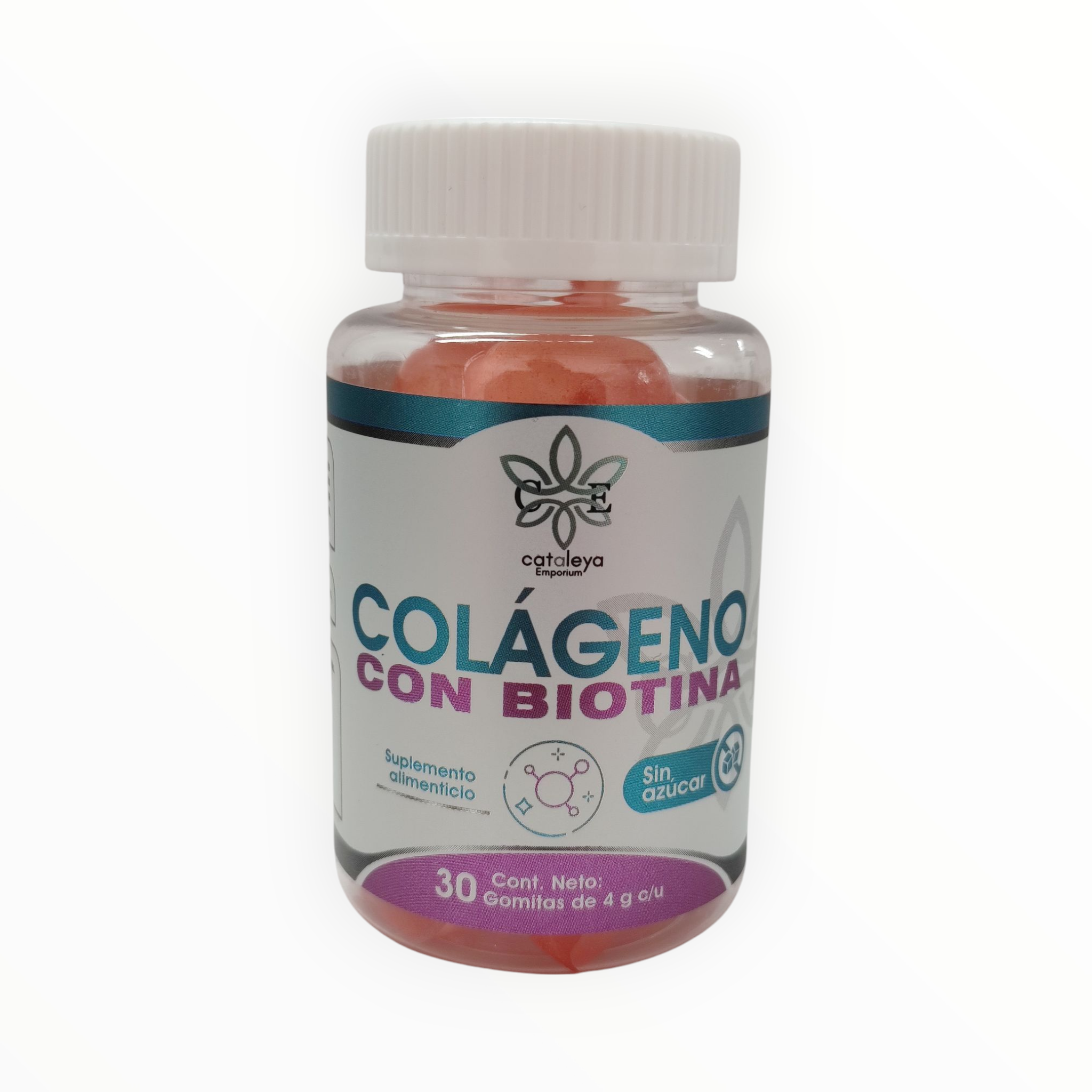GOMITAS COLAGENO CON BIOTINA SIN AZUCAR C/30 DE 4 G C/U CATALEYA