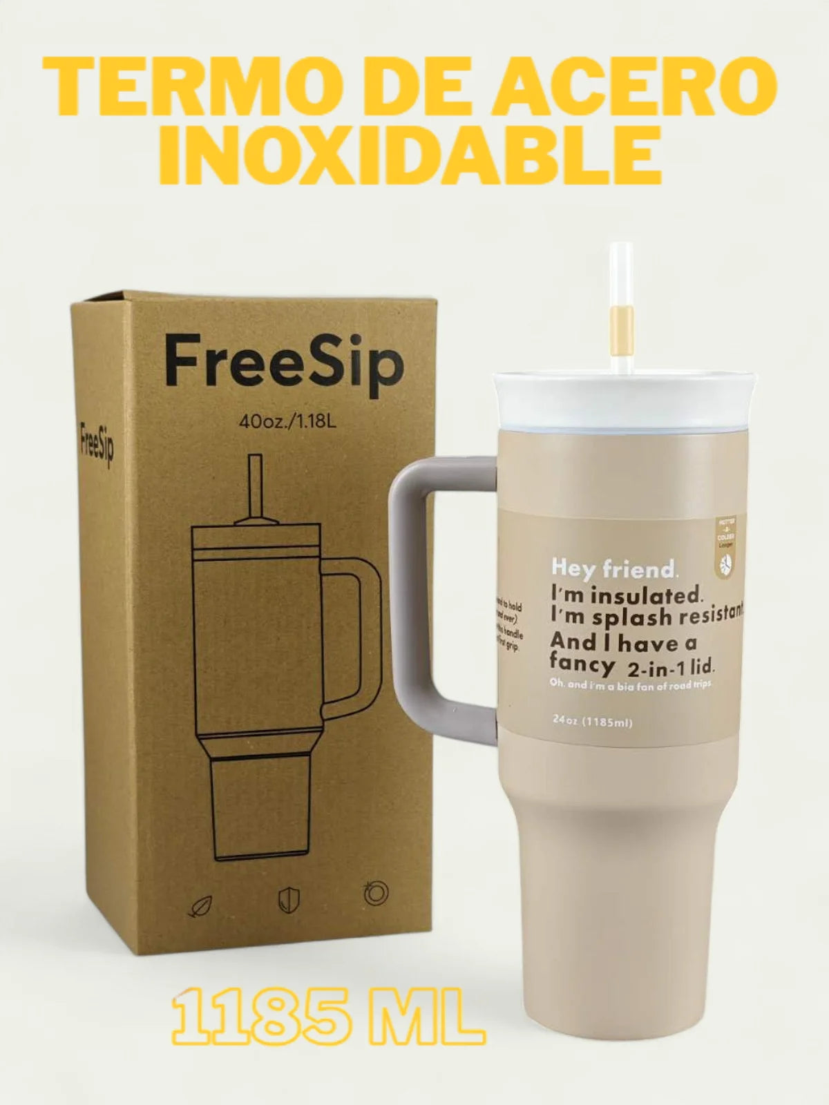 Termo de Acero Inoxidable FAB-24, Taza térmica