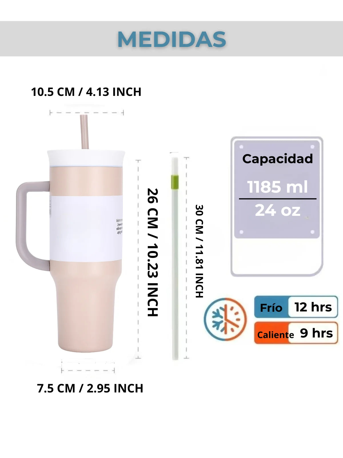 Termo de Acero Inoxidable FAB-24, Taza térmica