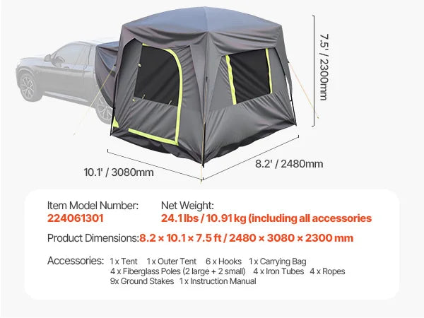 Tienda SUV para acampar