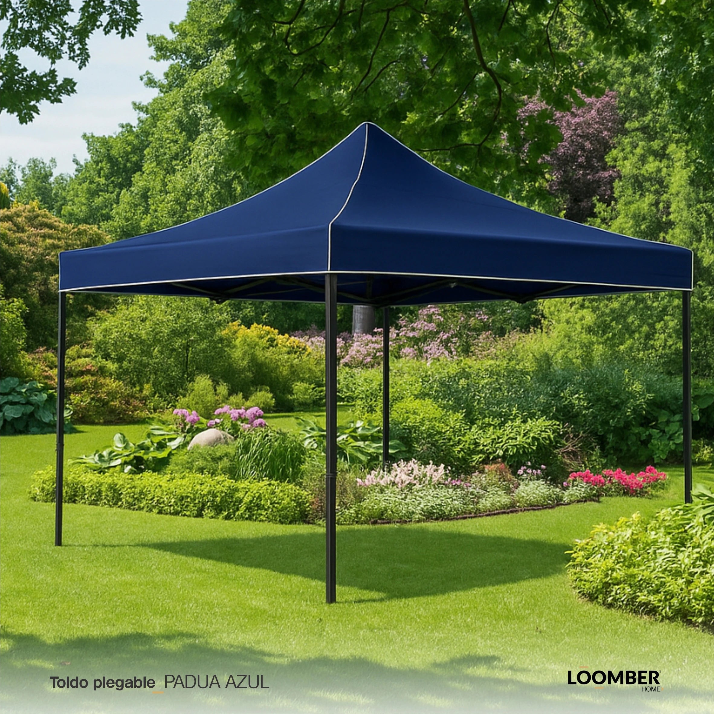 Toldo Plegable Azul 3x3 Metros