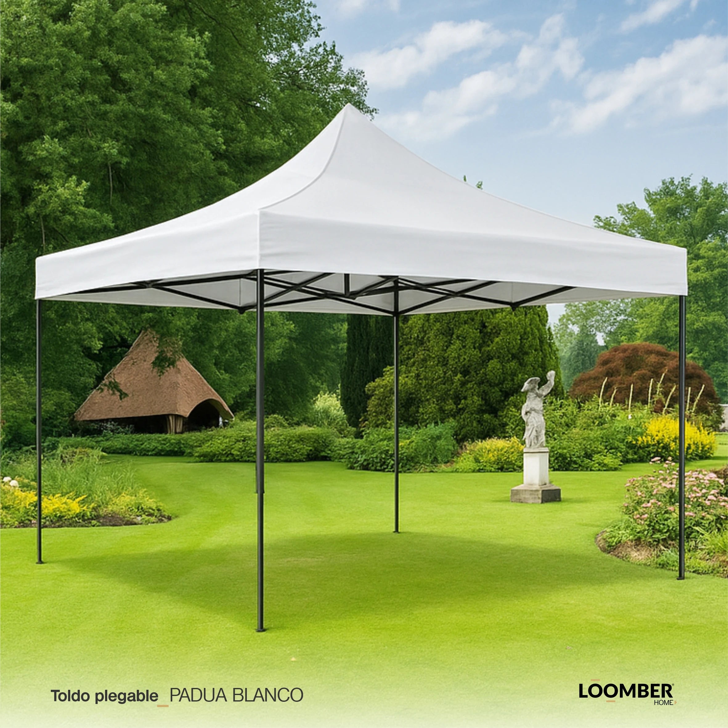 Toldo Plegable Blanco 3x3 Metros