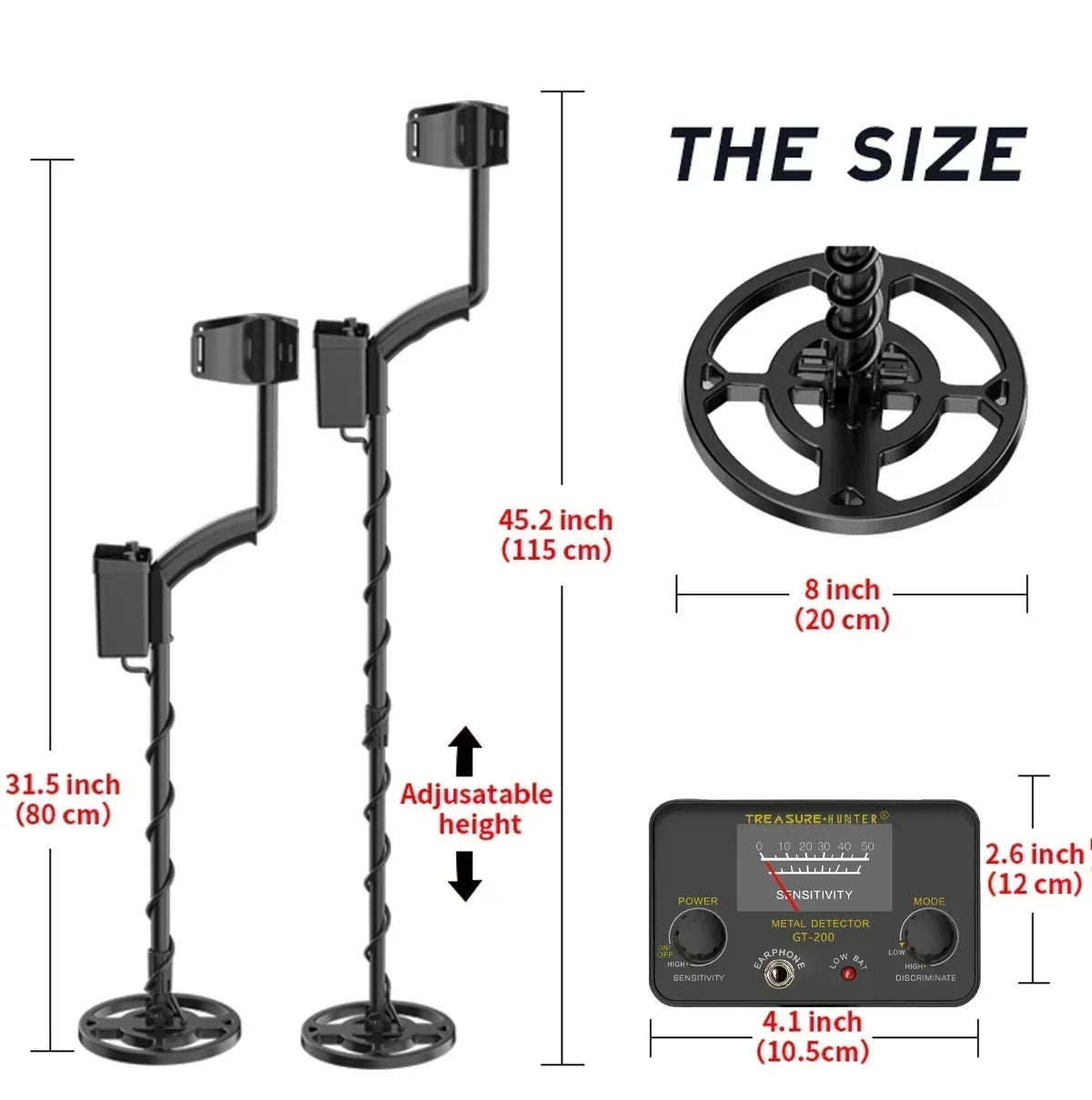 Detector de Metales resistente al agua, puntero GT200