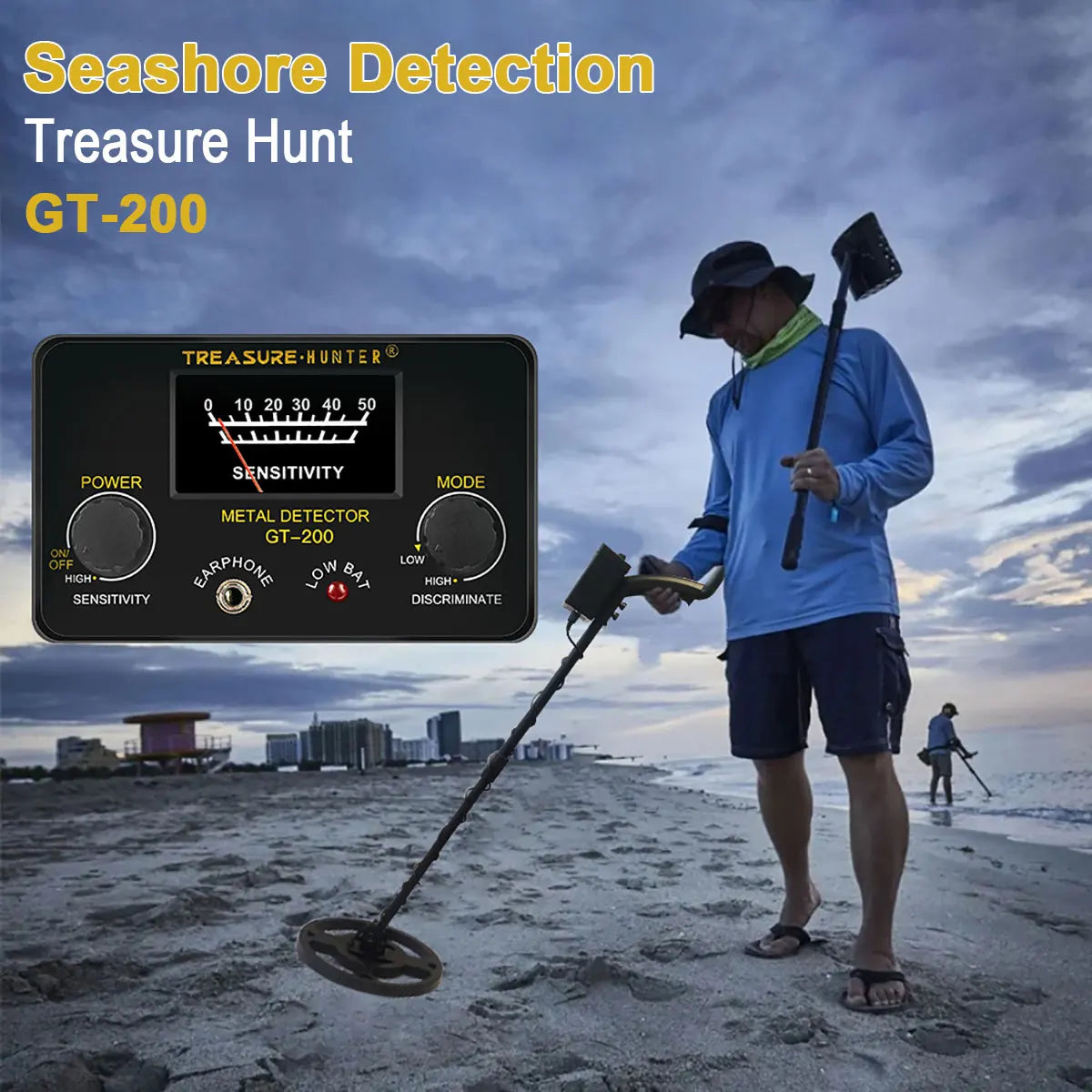 Detector de Metales resistente al agua, puntero GT200