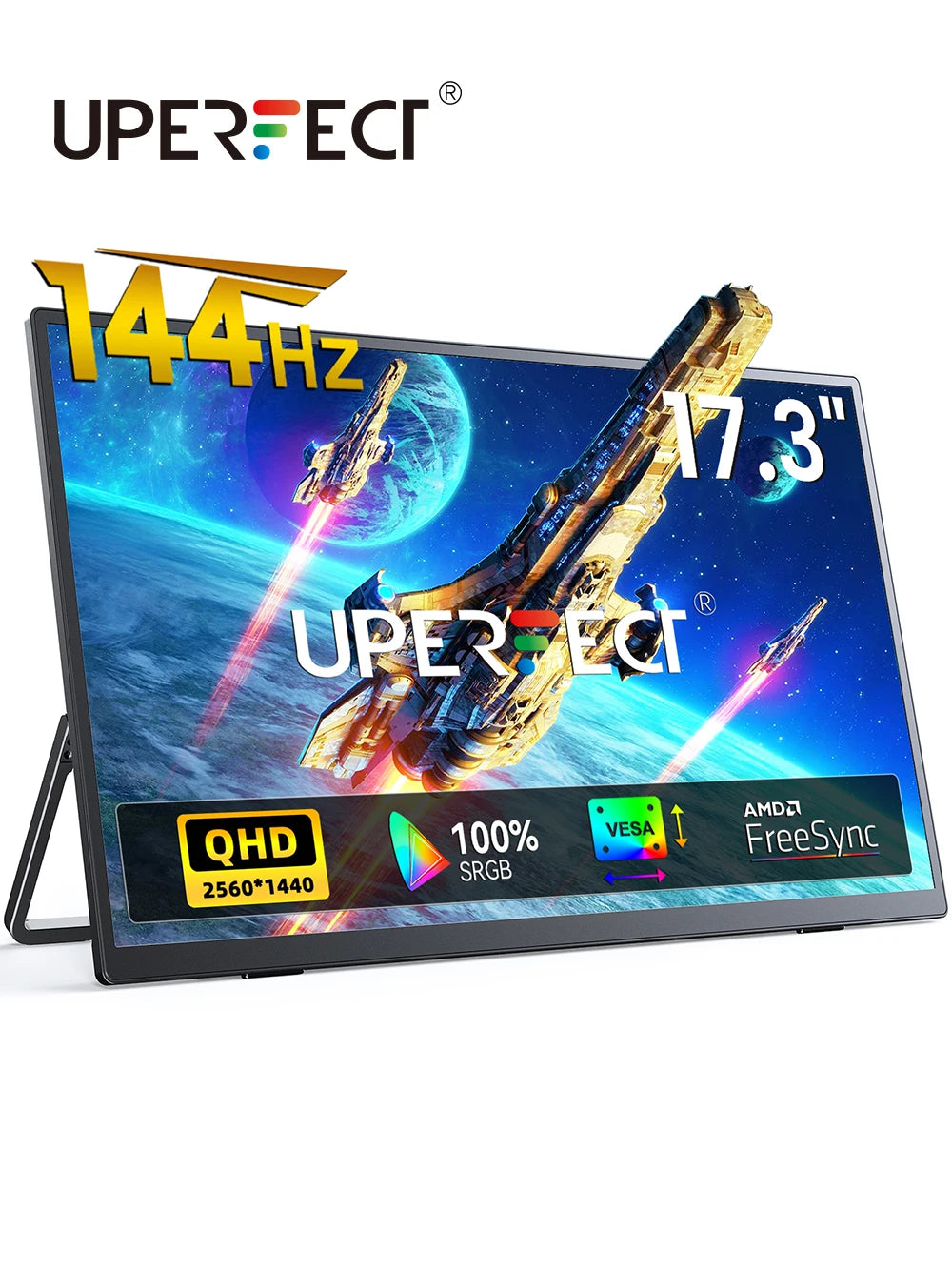 Monitor de juegos portátil 2560*1440 2K 16:9 HDMI USB C 100% sRGB pantalla Freesync para juegos