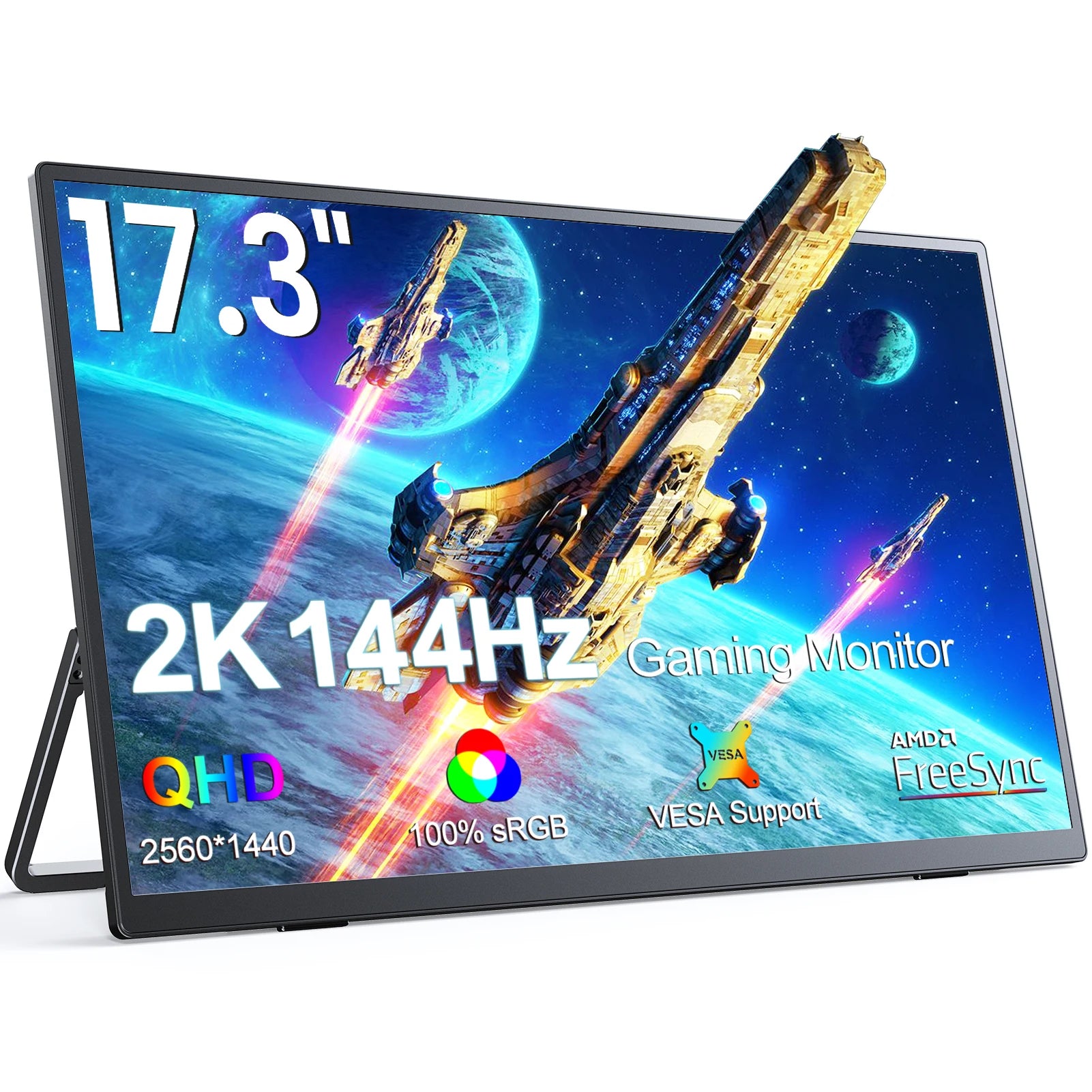 Monitor de juegos portátil 2560*1440 2K 16:9 HDMI USB C 100% sRGB pantalla Freesync para juegos
