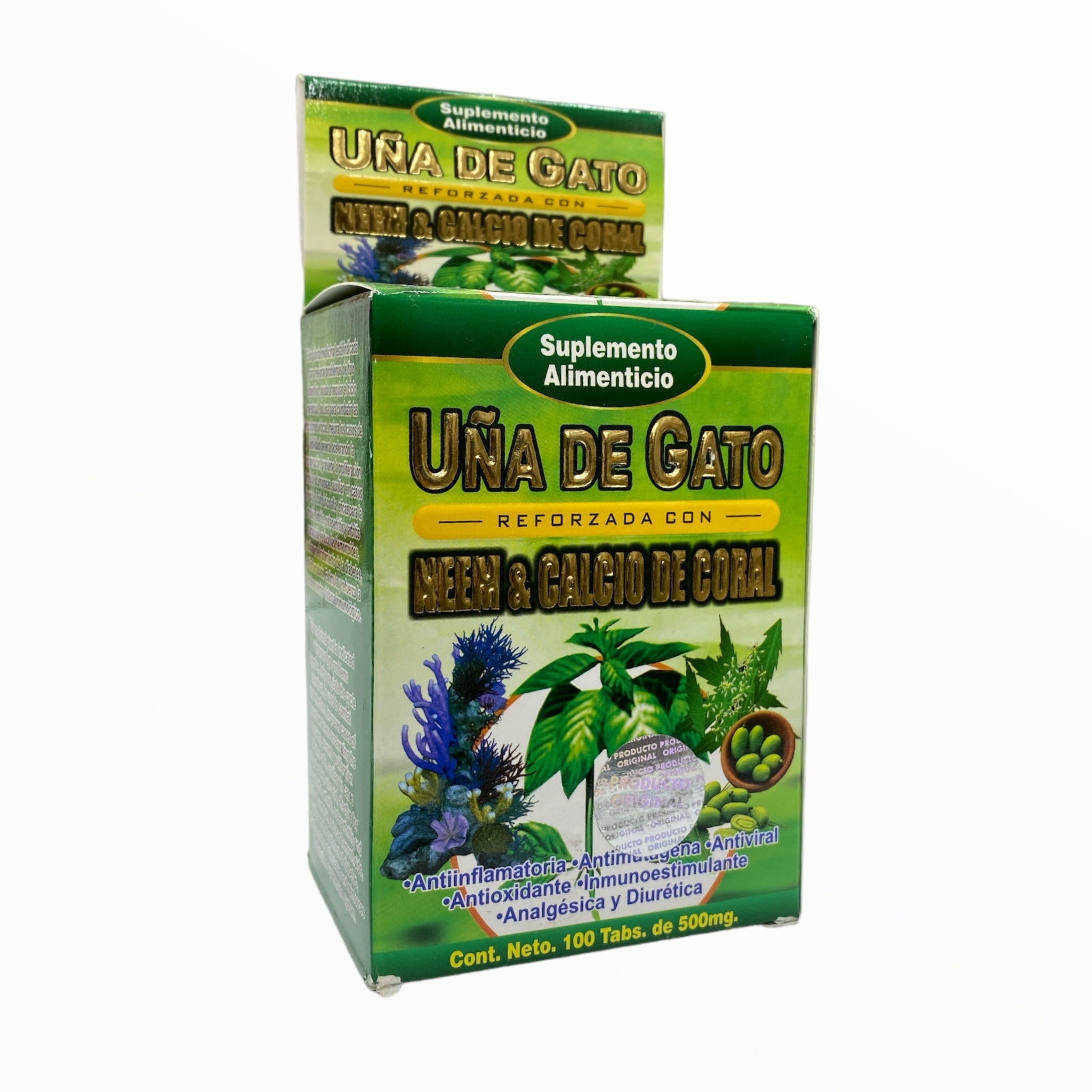 TAB UÑA DE GATO CON CALCIO DE CORAL C/100 LA SALUD HACE LA FUERZA