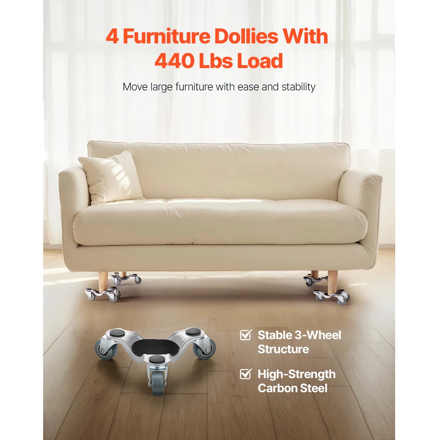 Plataforma Rodante para Muebles Carga de 200 kg,