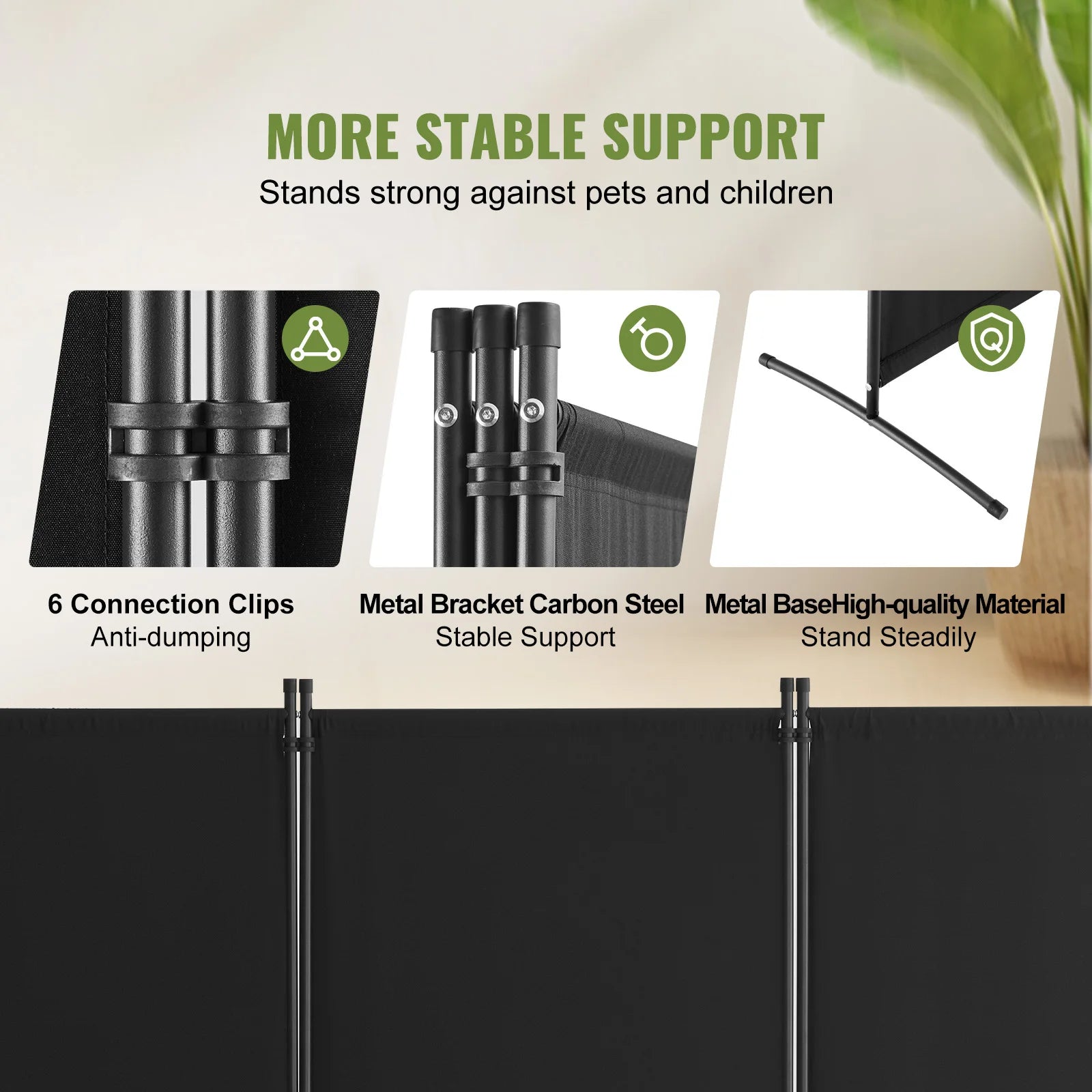 Biombo Separador Plegable 3 Paneles