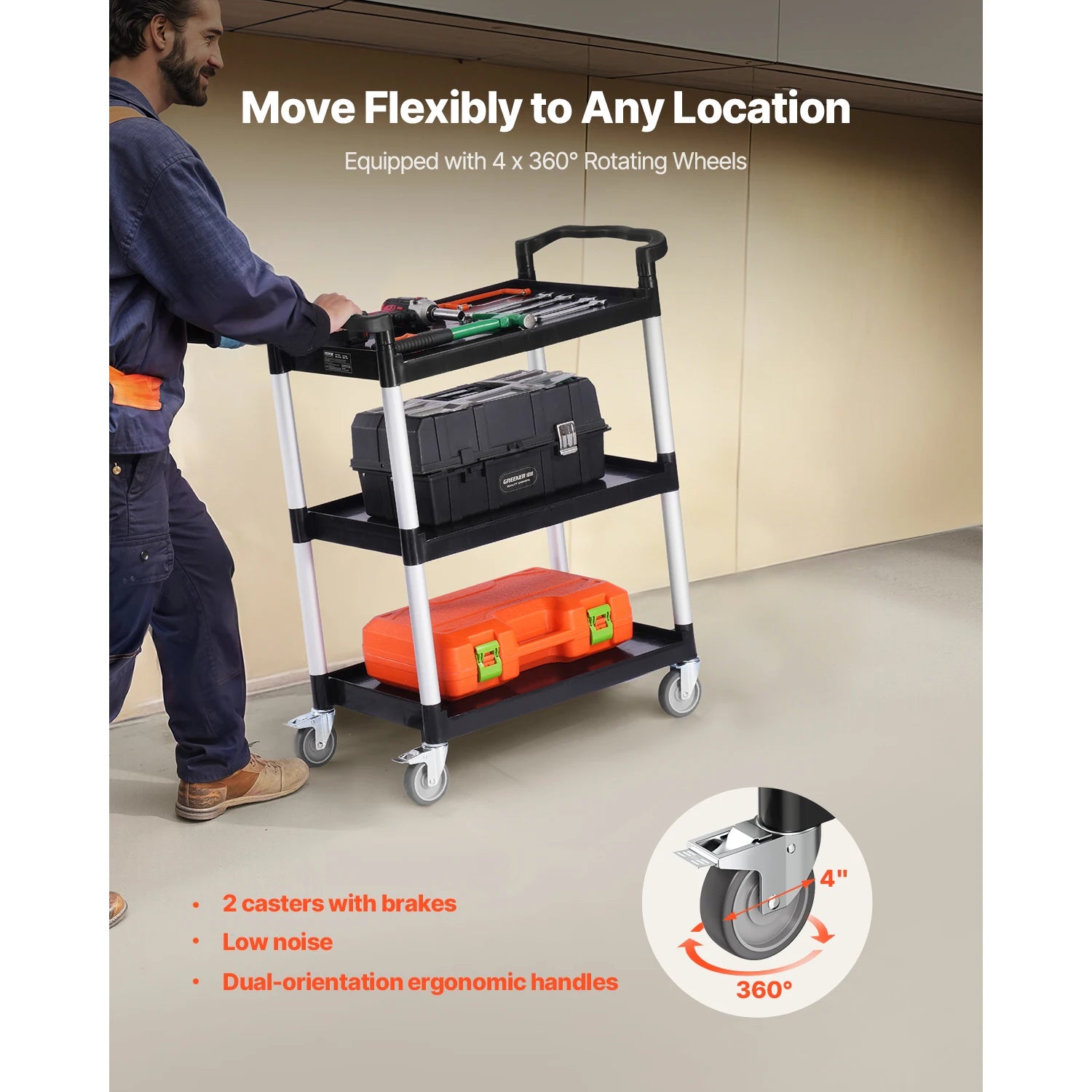 Carrito Multiusos, Carga de 136 kg