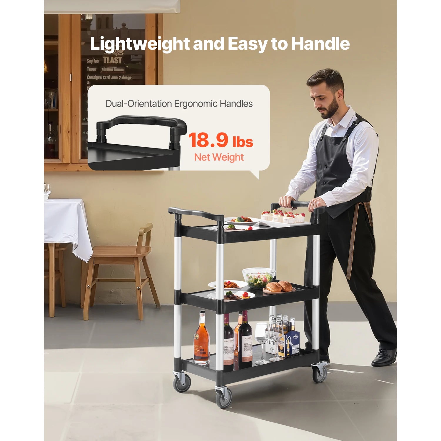 Carrito Multiusos, Carga de 136 kg