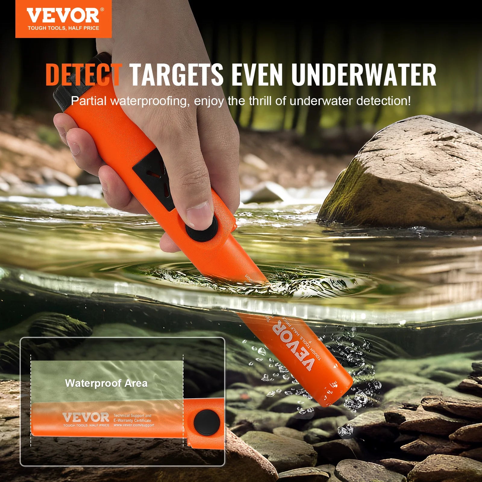 VEVOR Detector de Metales con Puntero Portátil
