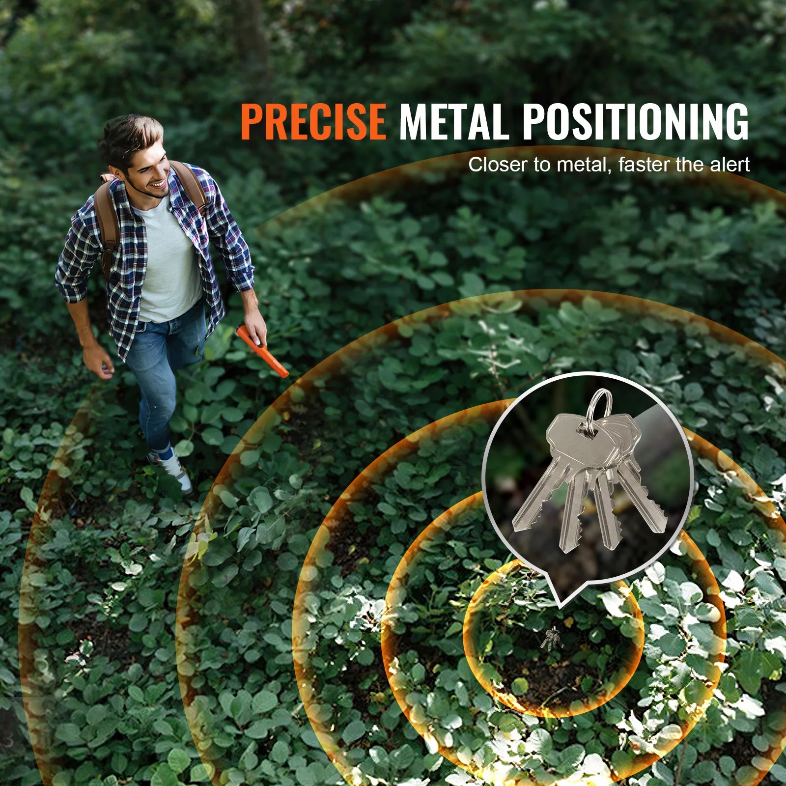 VEVOR Detector de Metales con Puntero Portátil