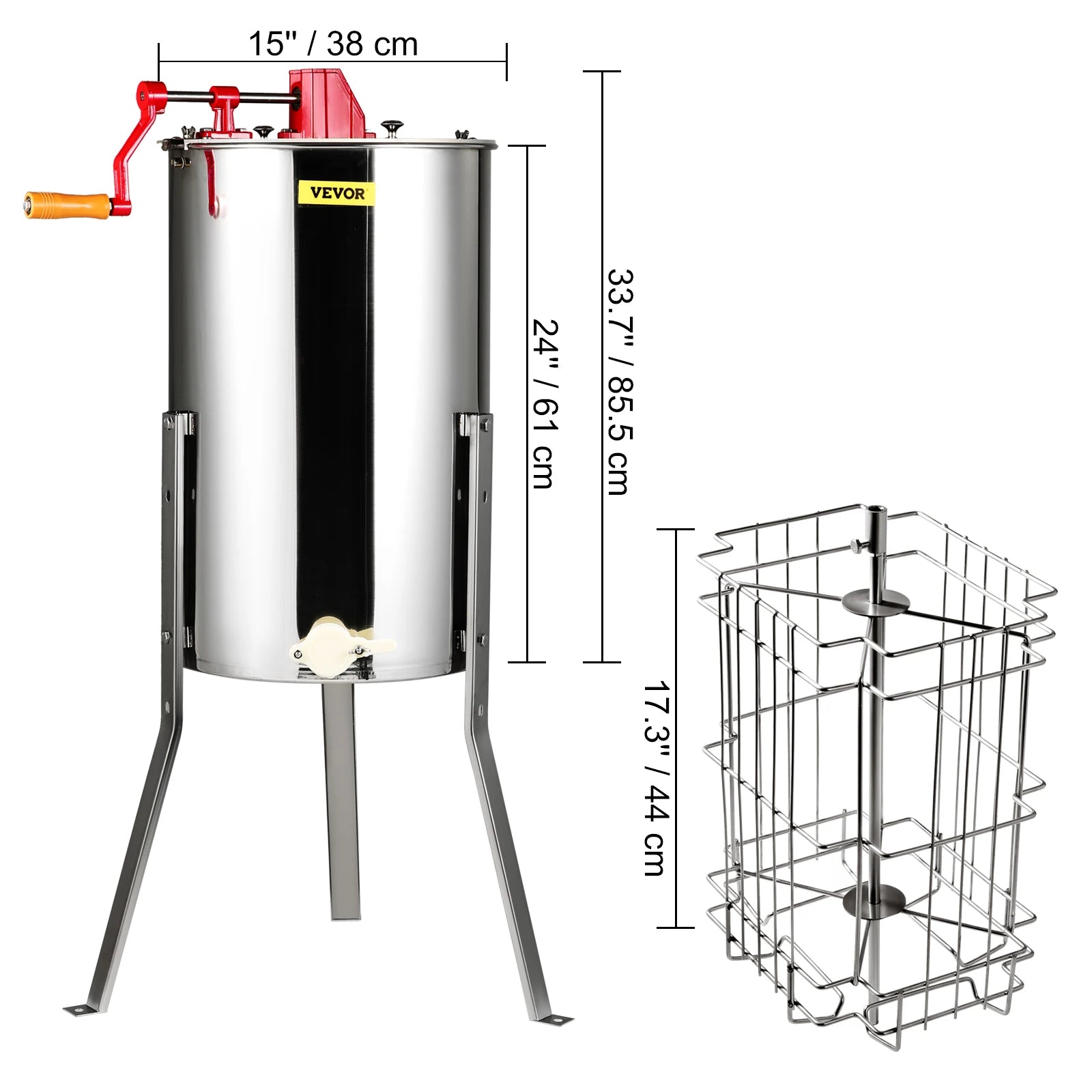 Extractor Eléctrico de Miel de 2 Cuadros