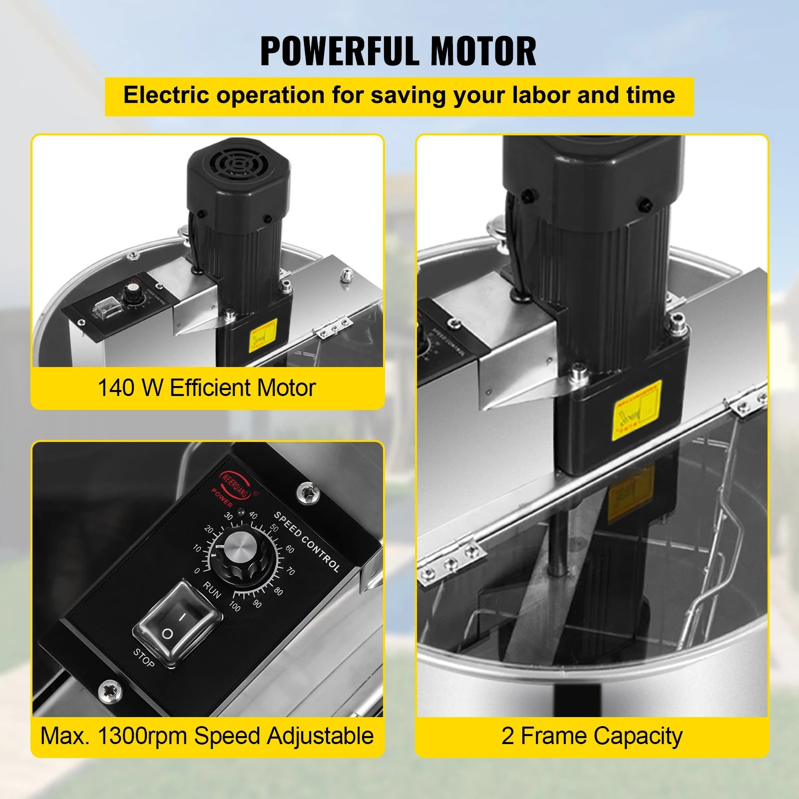 Extractor Eléctrico de Miel de 2 Cuadros