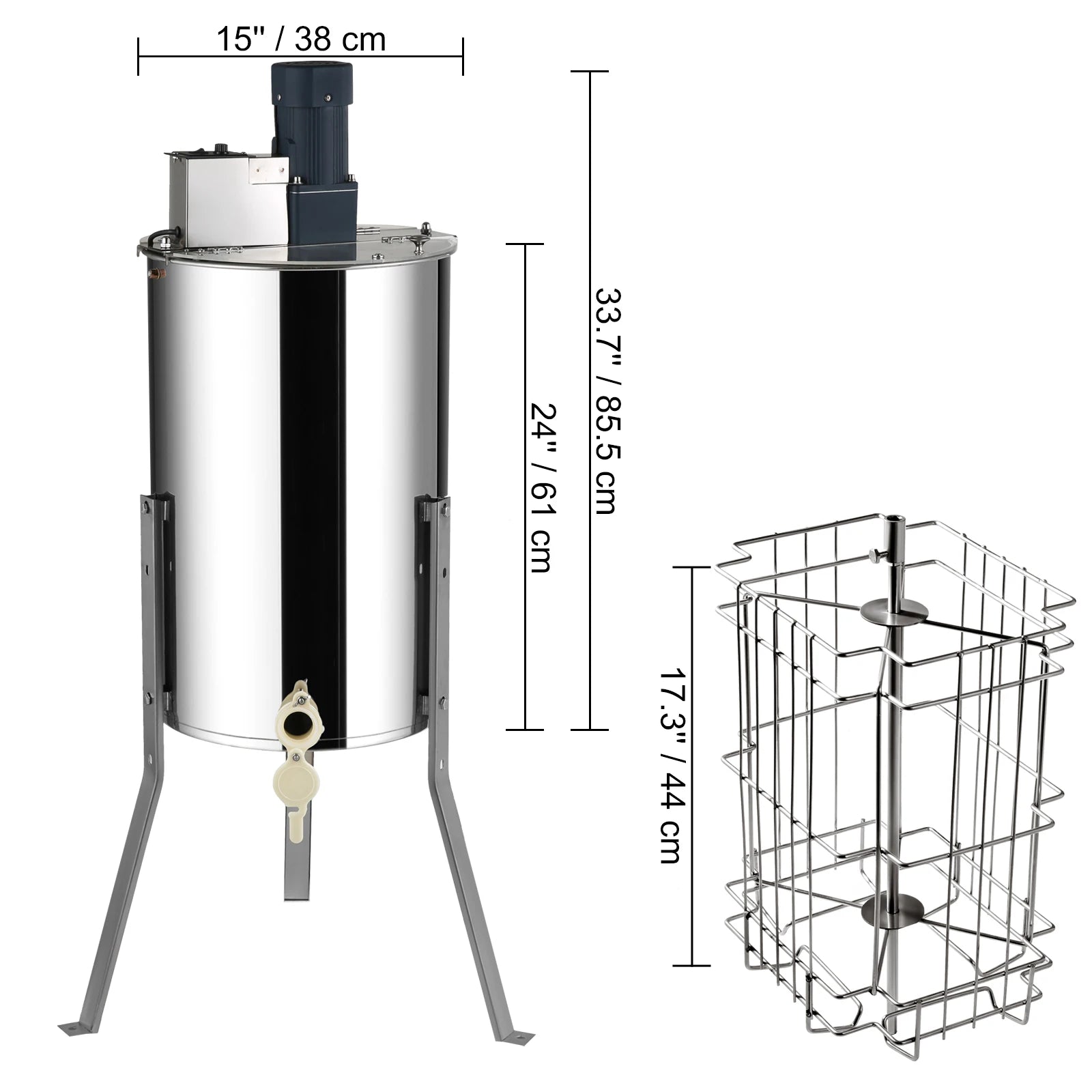 Extractor Eléctrico de Miel de 2 Cuadros