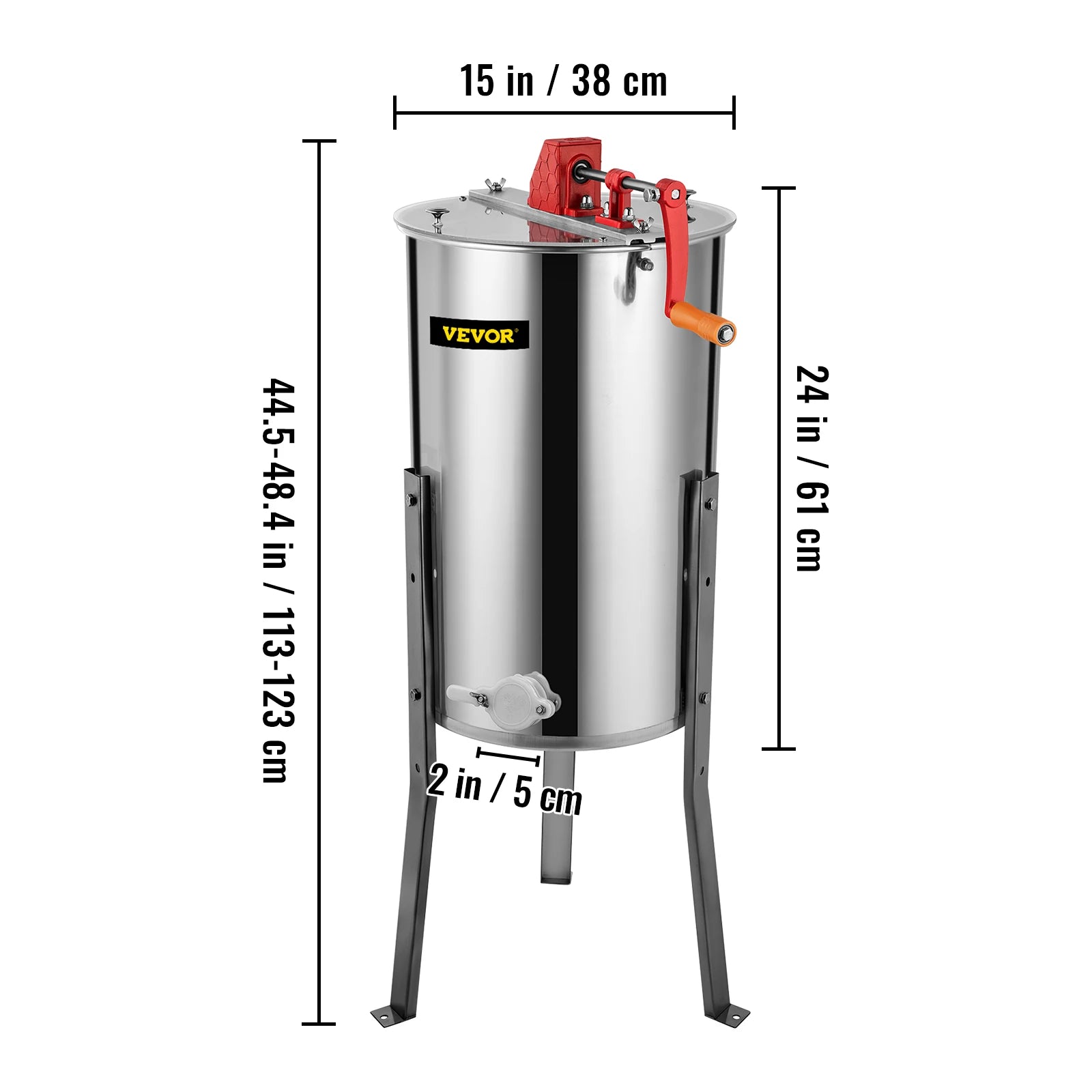 Extractor Eléctrico de Miel de 2 Cuadros