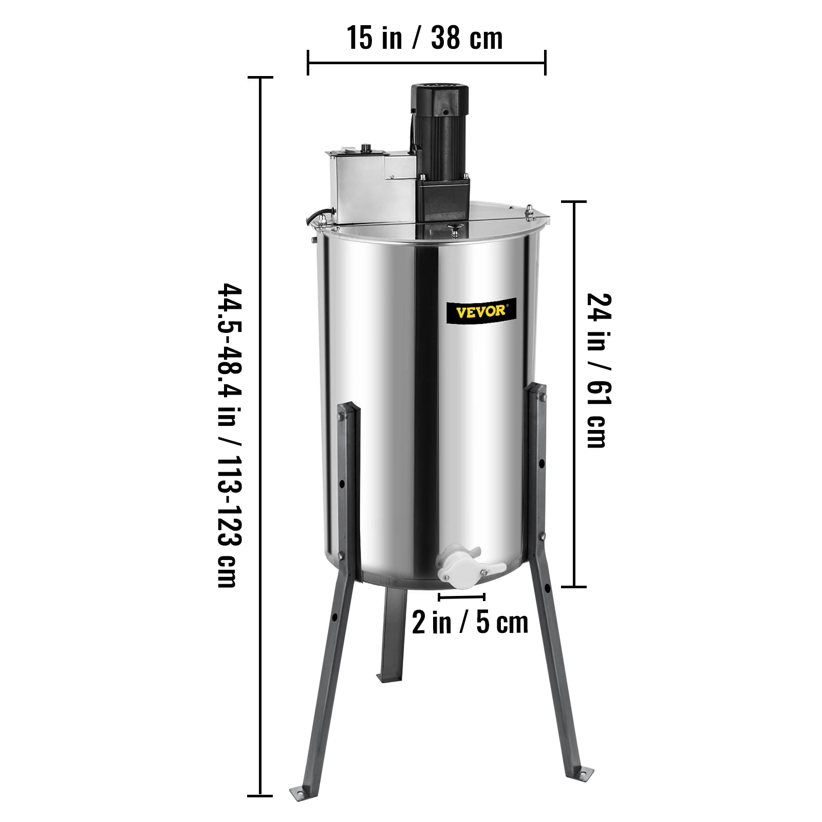 Extractor Eléctrico de Miel de 2 Cuadros