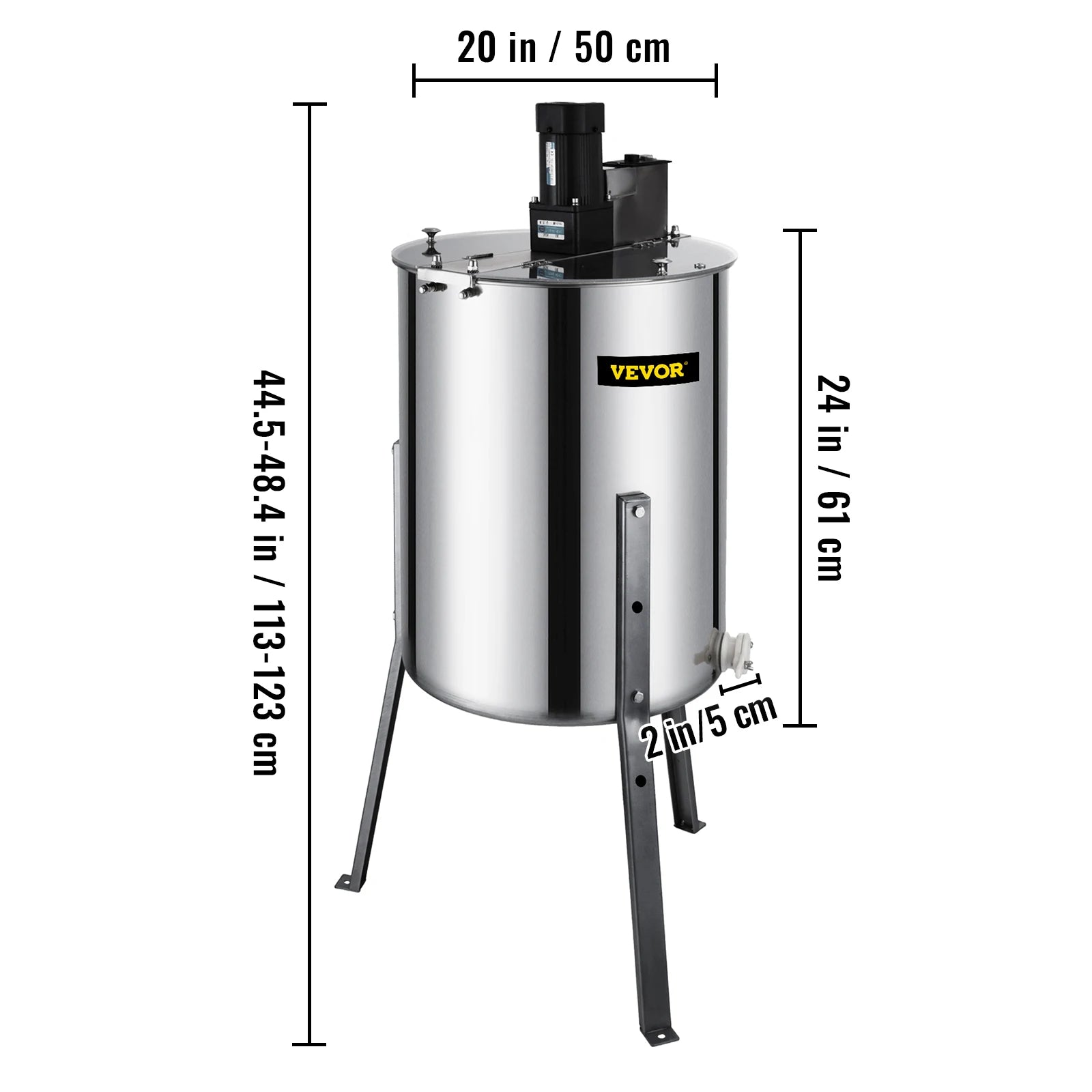 Extractor Eléctrico de Miel de 2 Cuadros